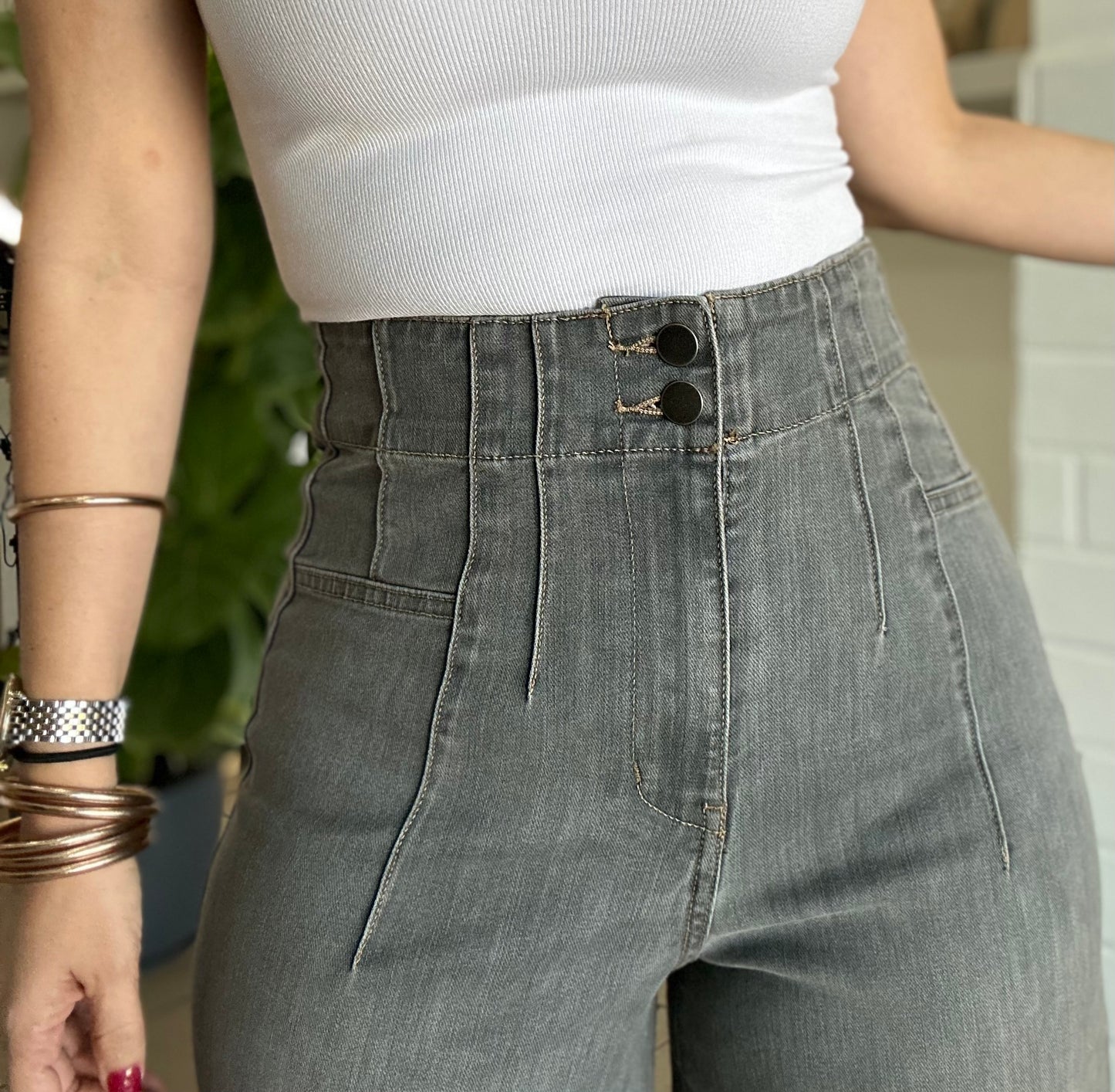 High Rise Jean (Grey)