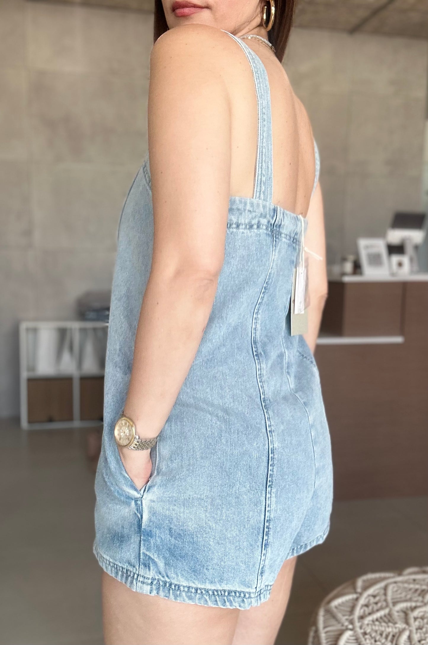 Jean Boxy Romper