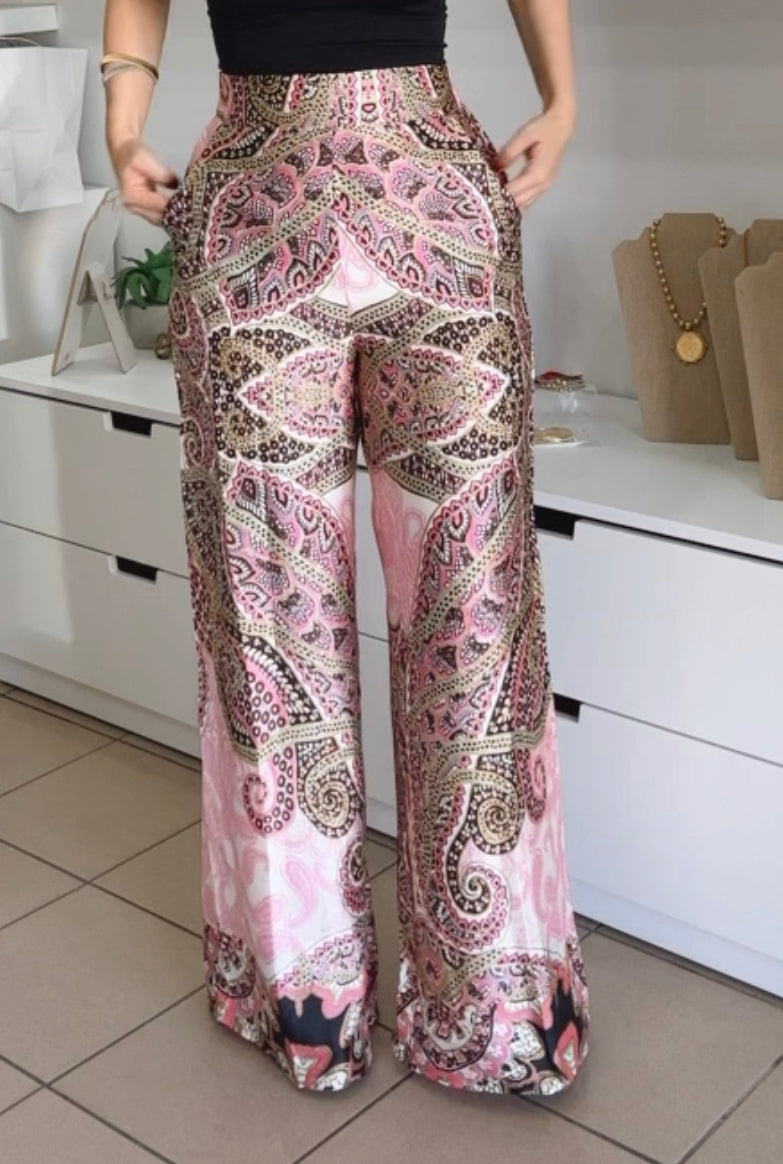 Paisley Wide Leg Pant