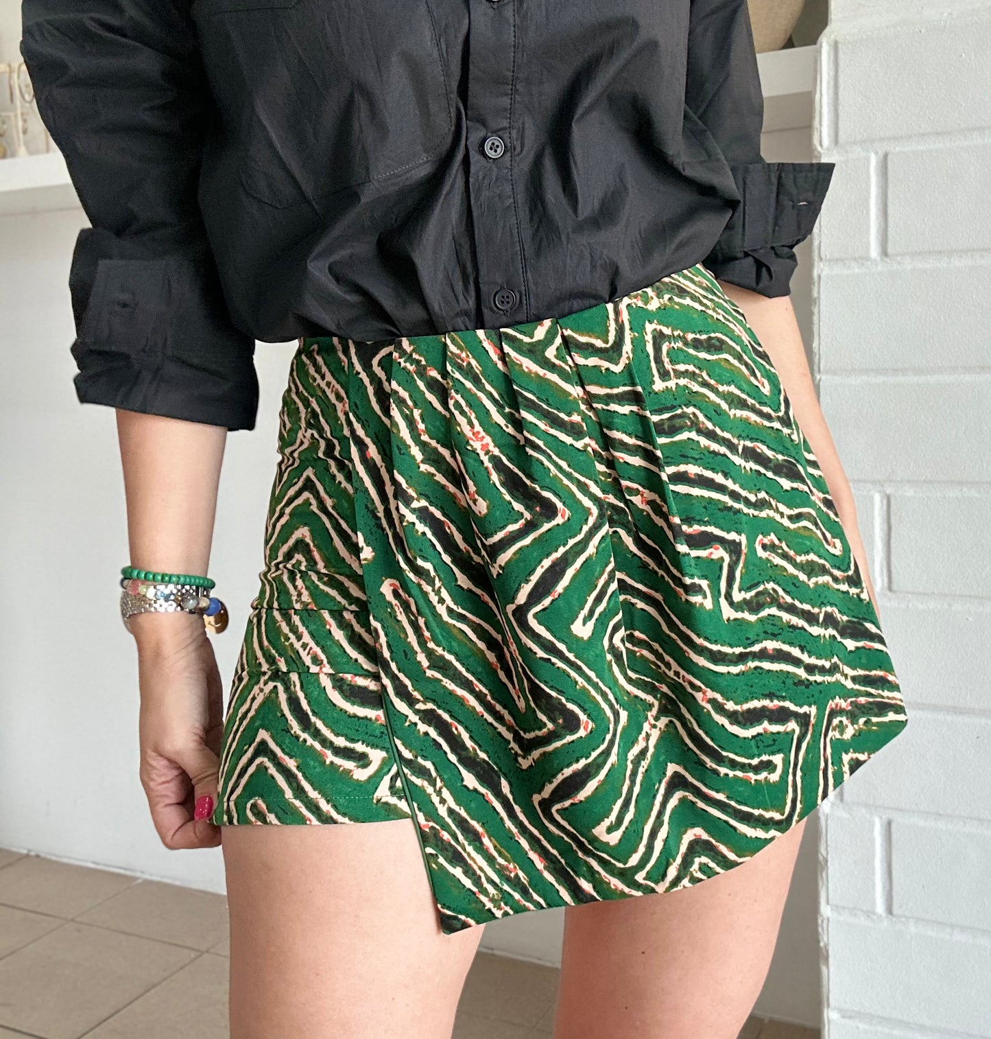 Print Wrap Skort