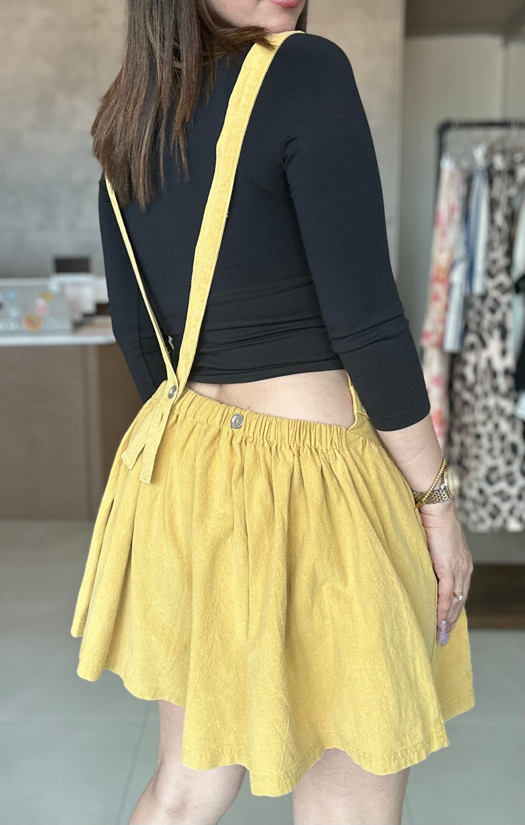 Loose Mustard Romper