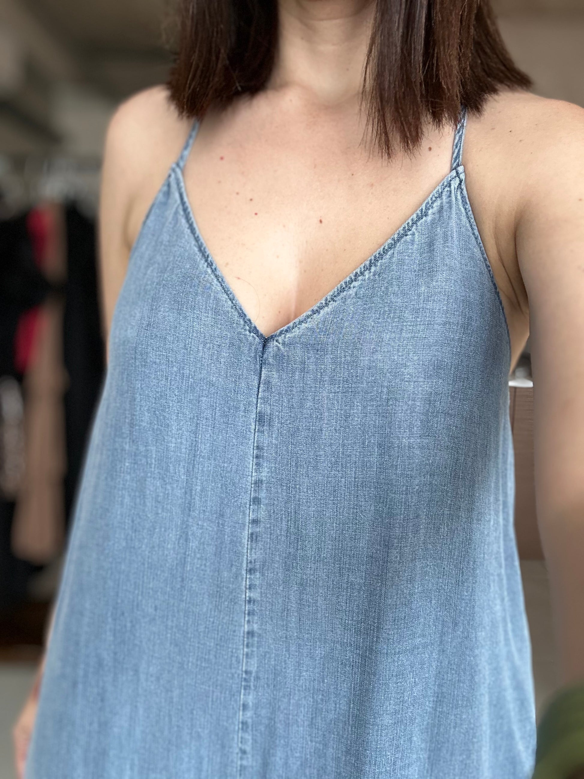 Flowy Denim Jumpsuit
