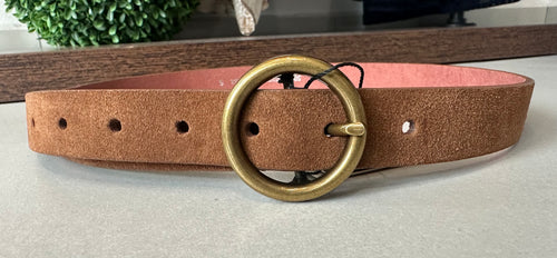 Choco Suede Belt (Genuine Leather)