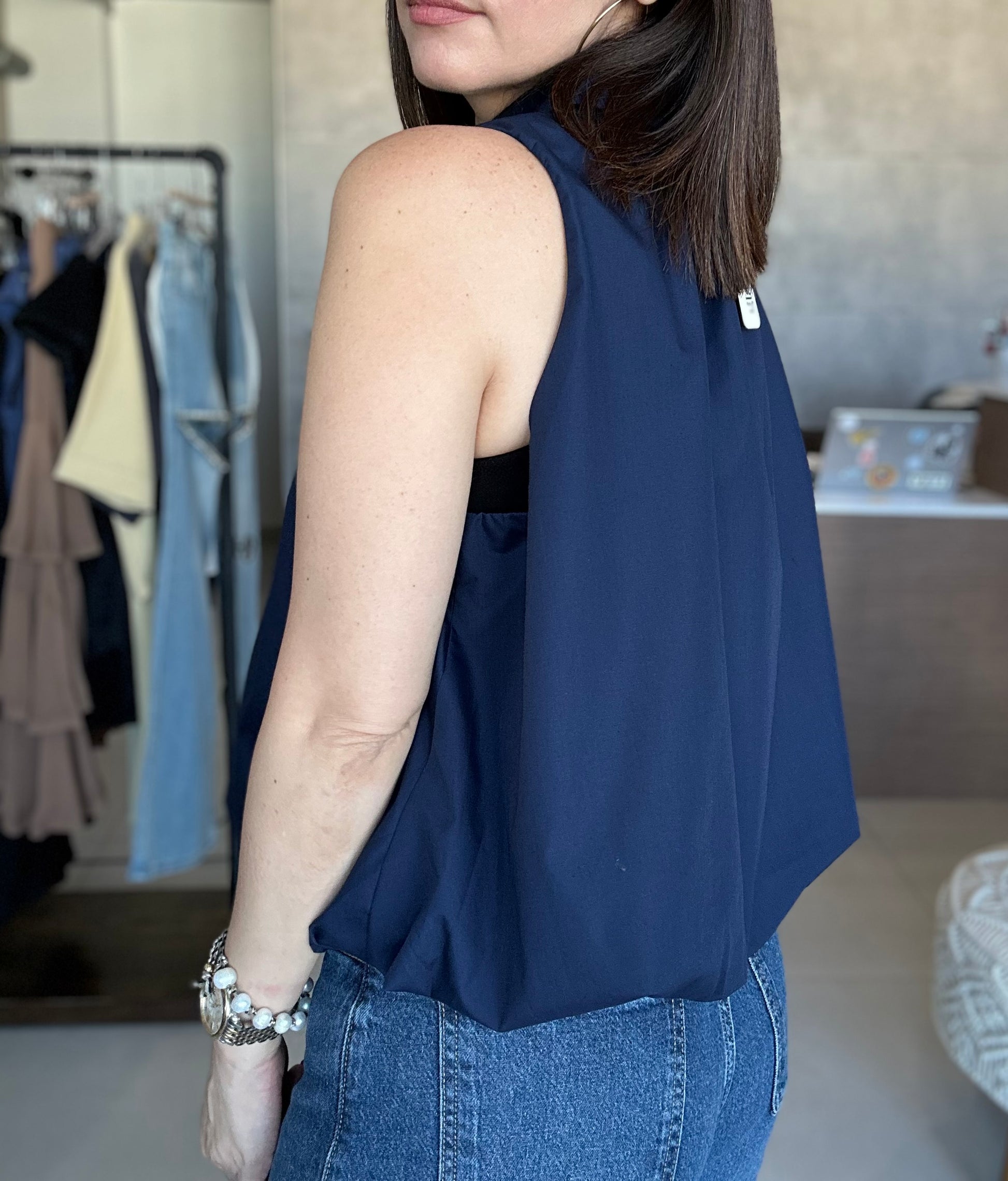 Bubble Top (Navy)