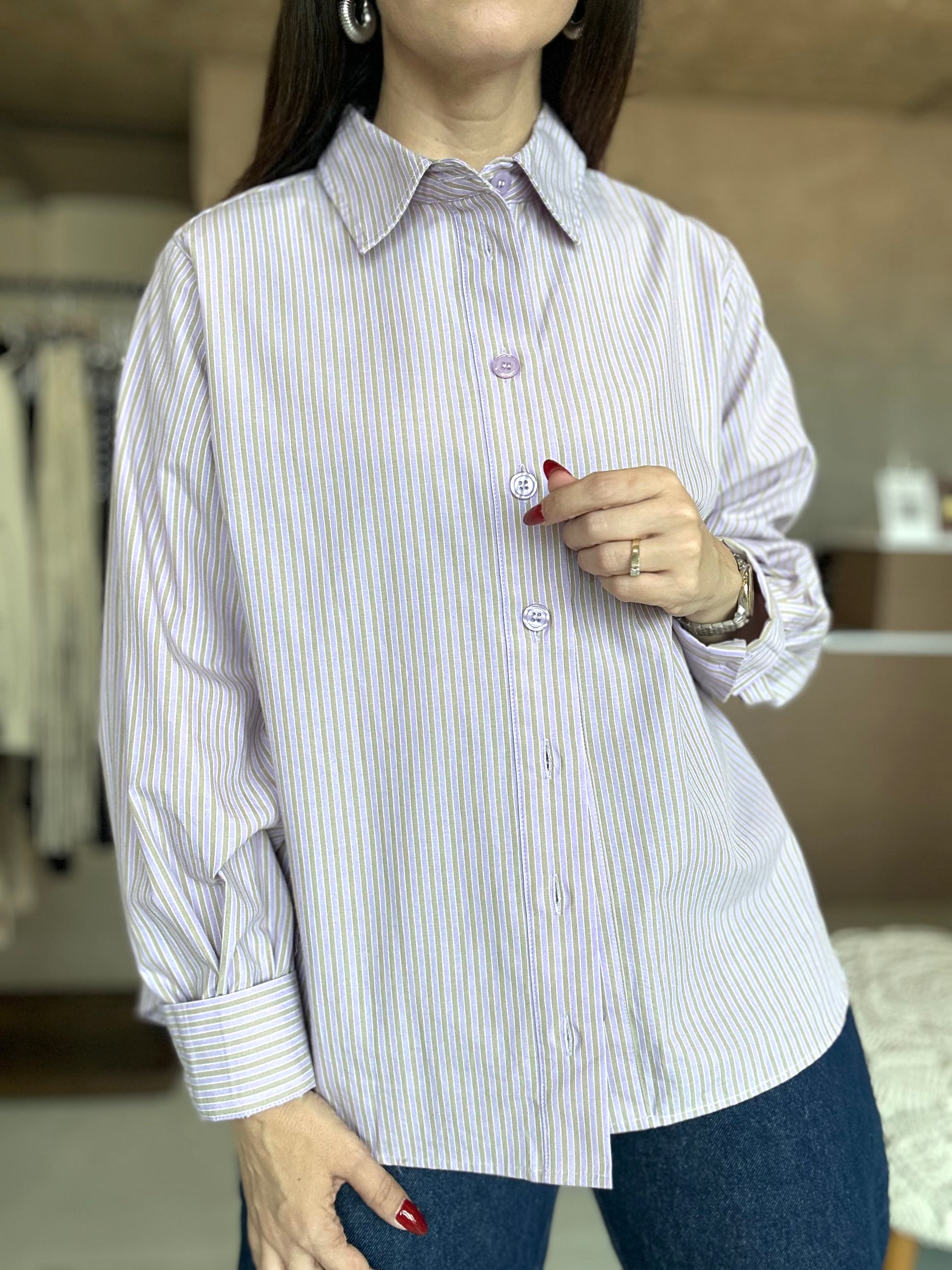 Lavander/Taupe Blouse