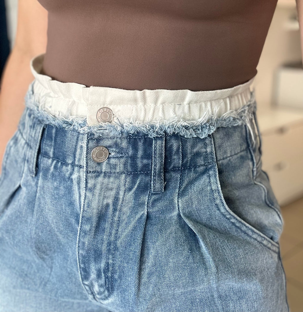 White Waistband Trouser Jean