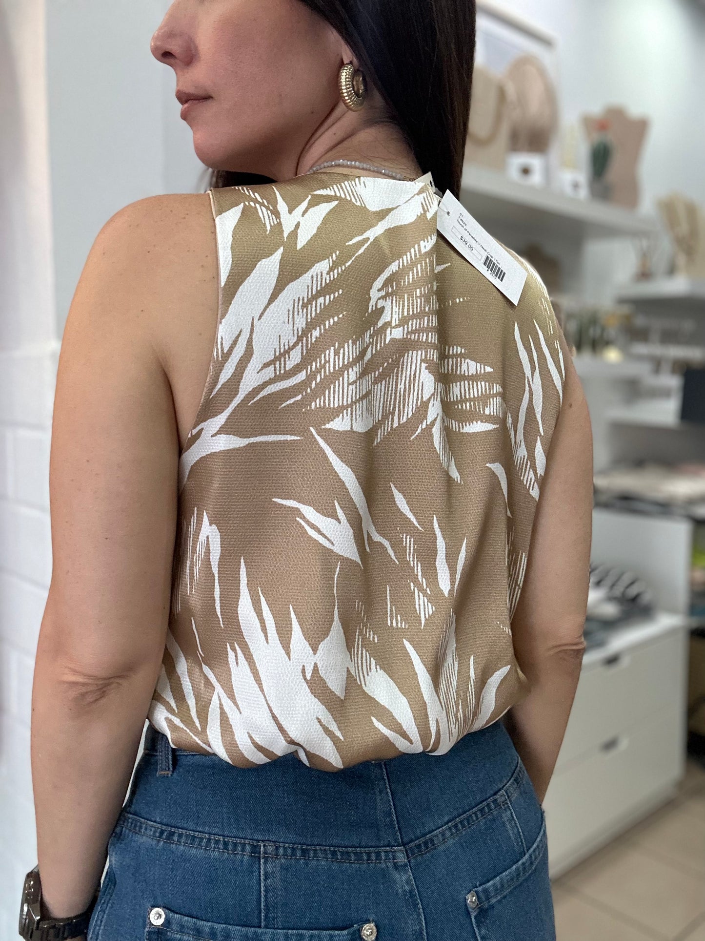 Latte Print Top