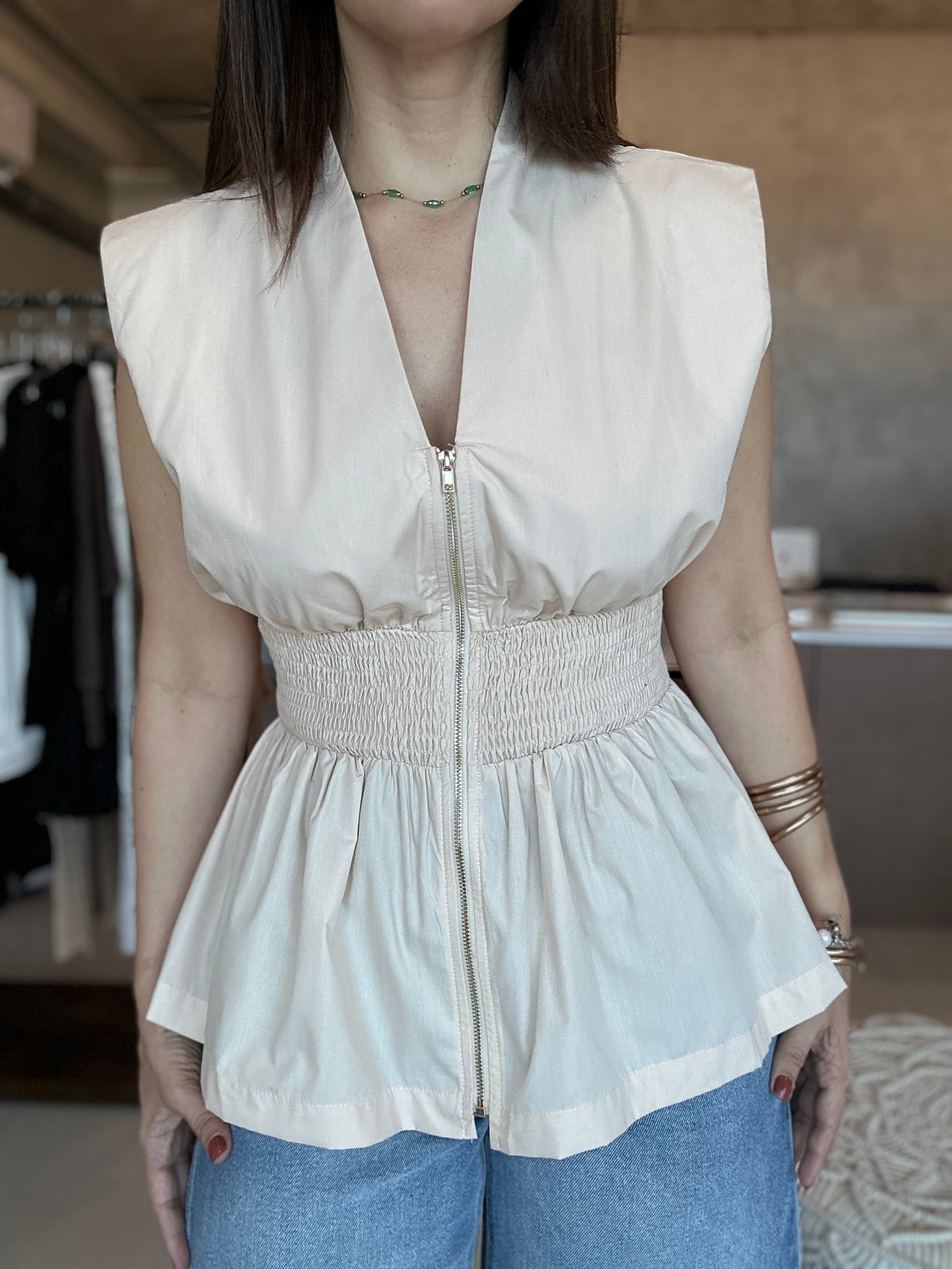 Smoked Peplum Top