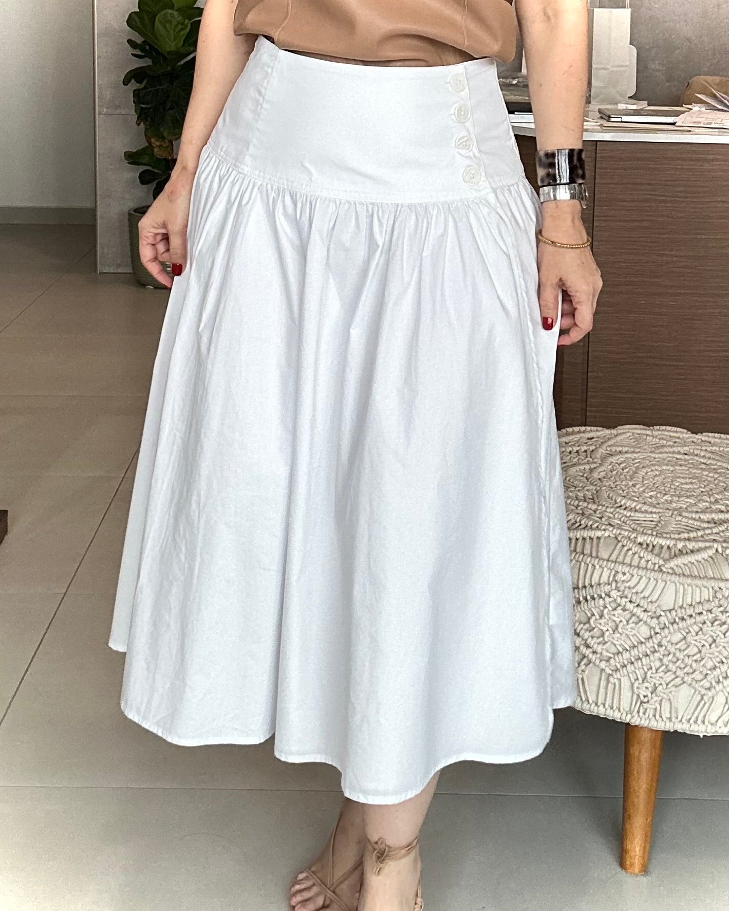 White Midi Skirt