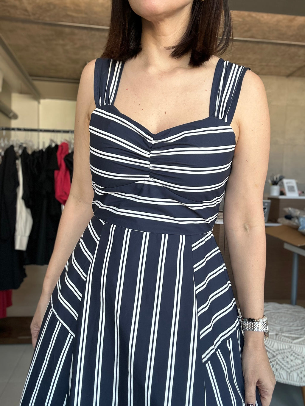 A-Line Stripe Dress