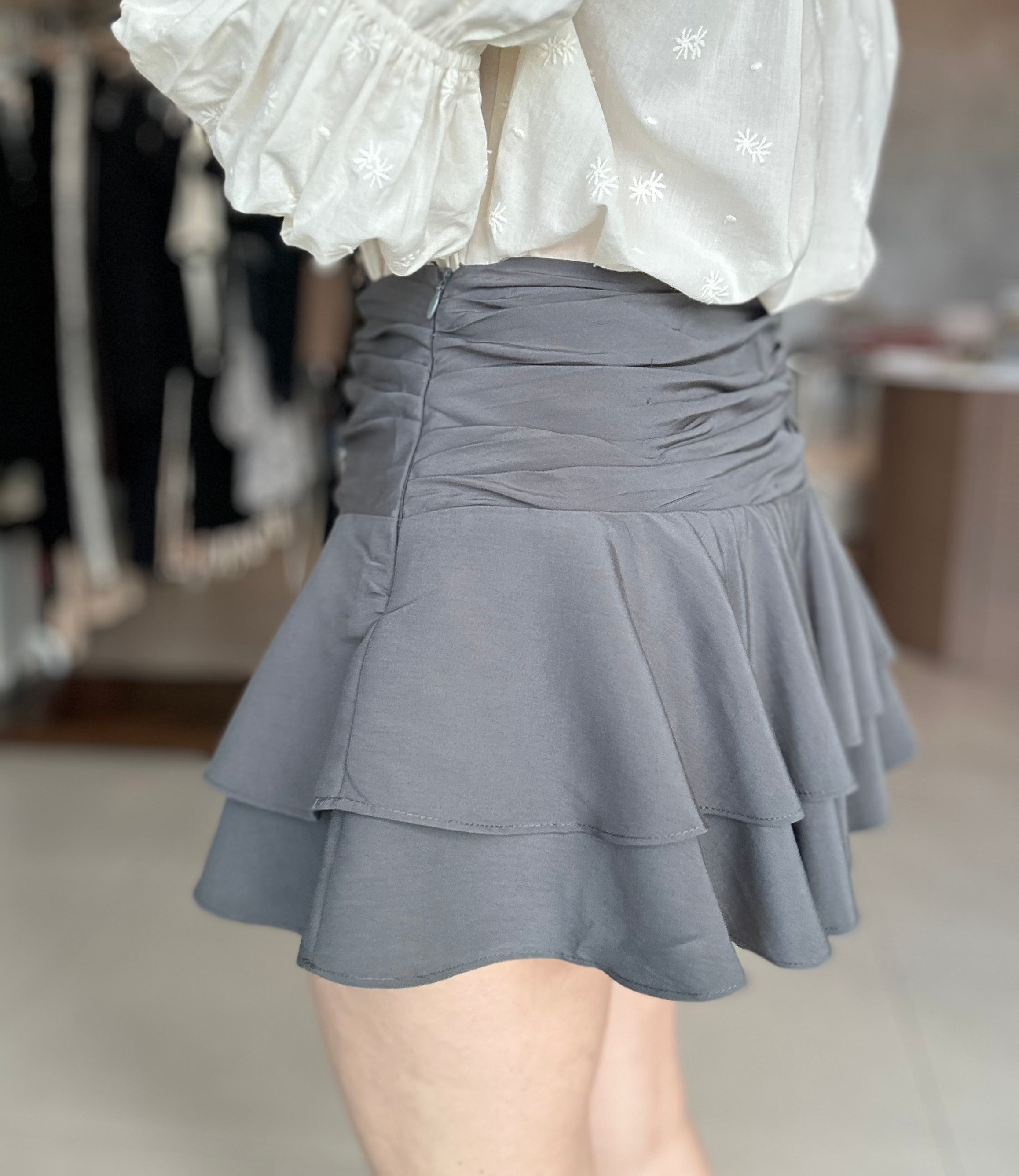 Ruffle Midi Skort