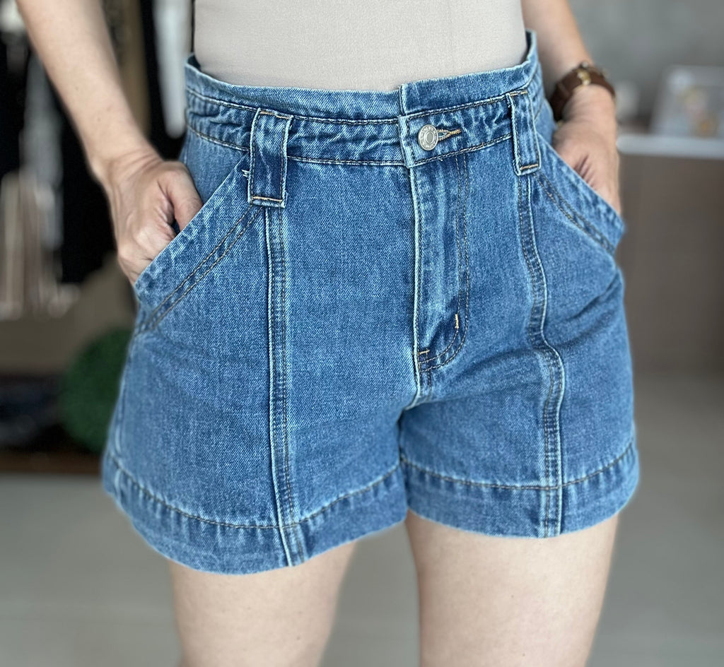 Flare Denim Short