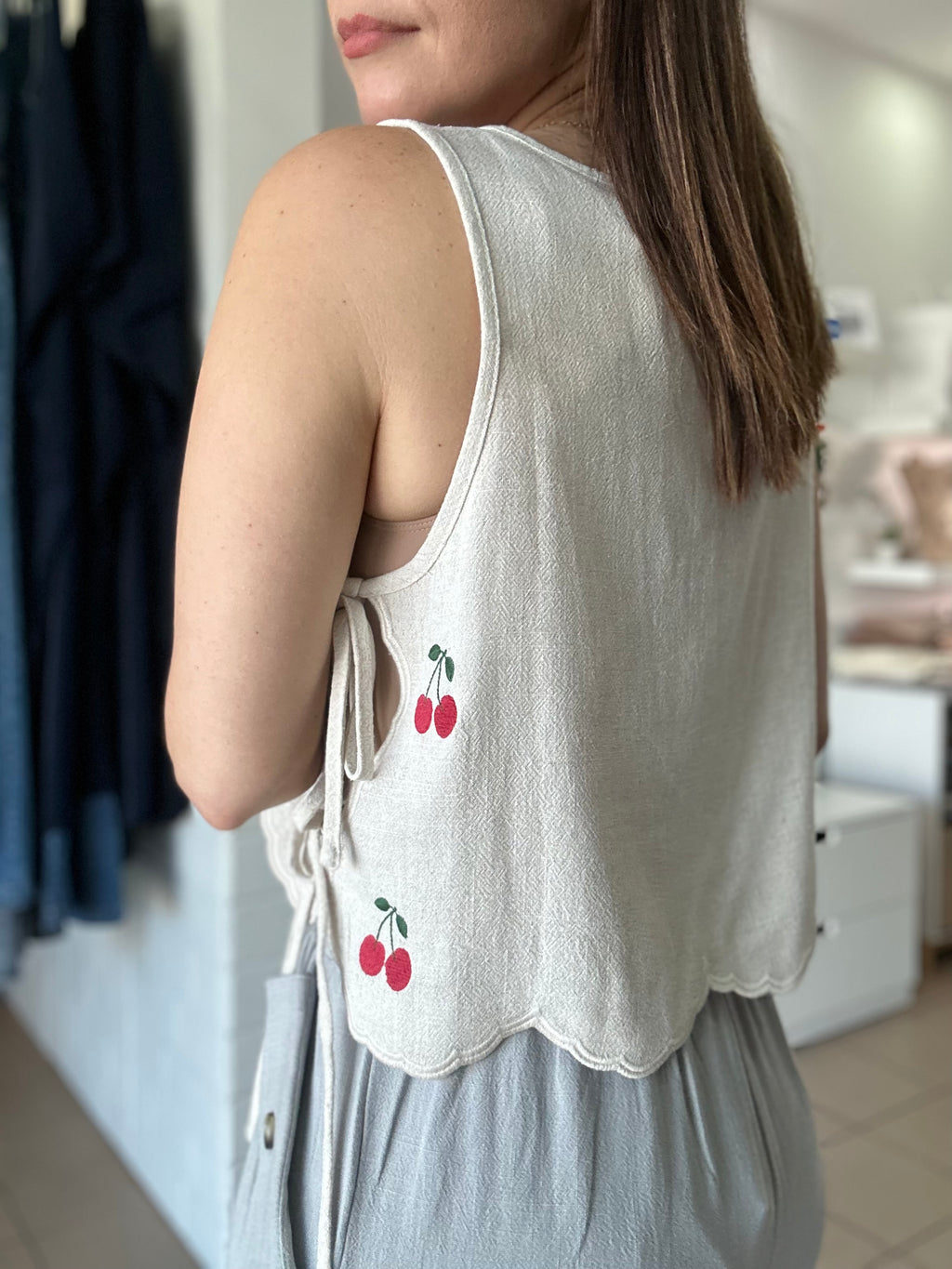 Laced Cherry Top