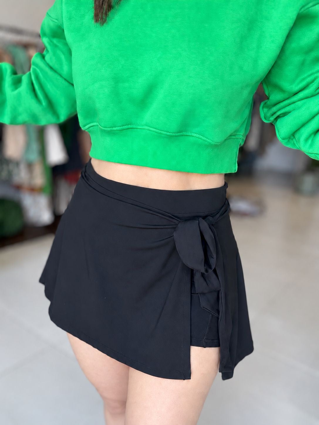 Luxe Wrap Skort (Black)