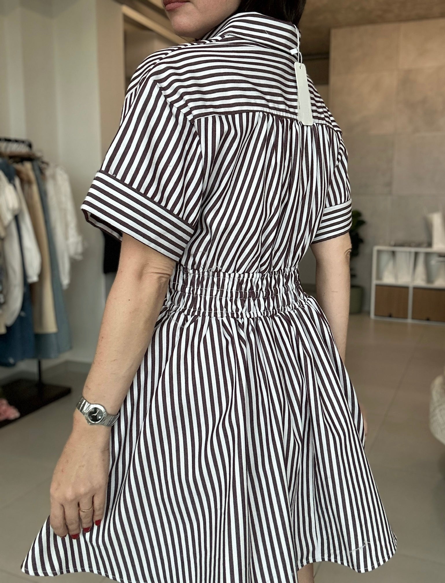 Striped Short Dress