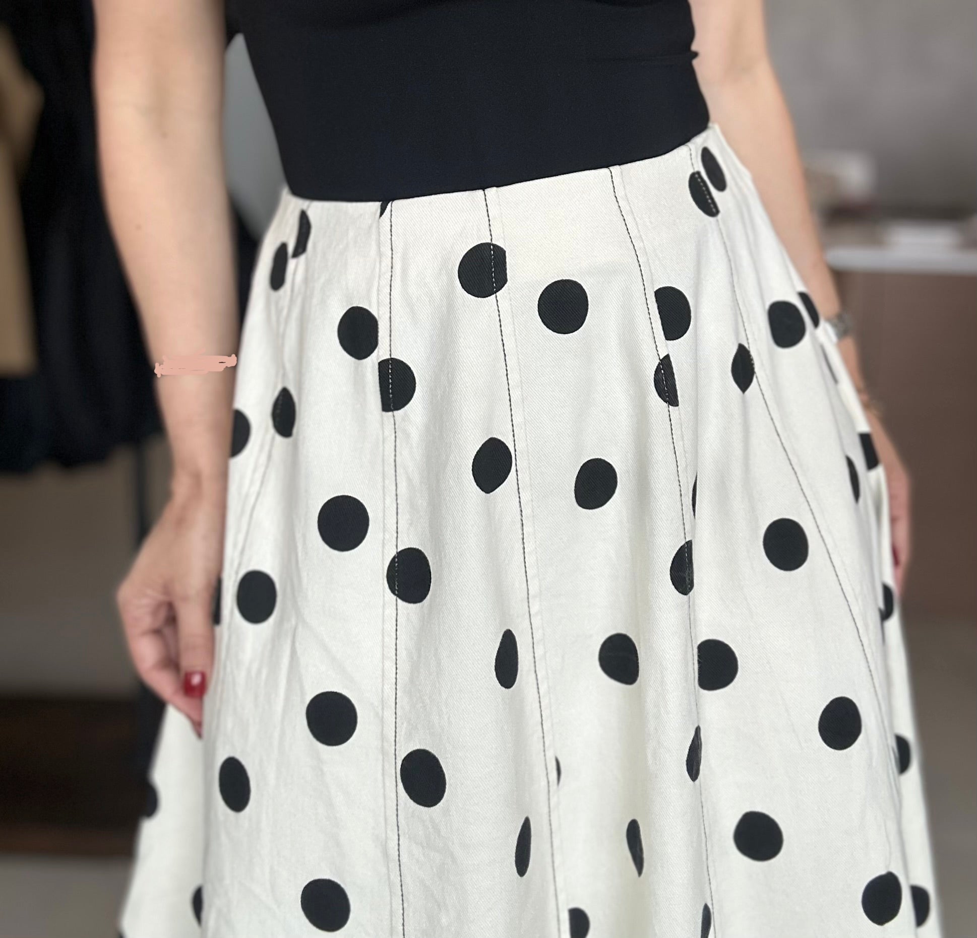 Polka Panel Skirt