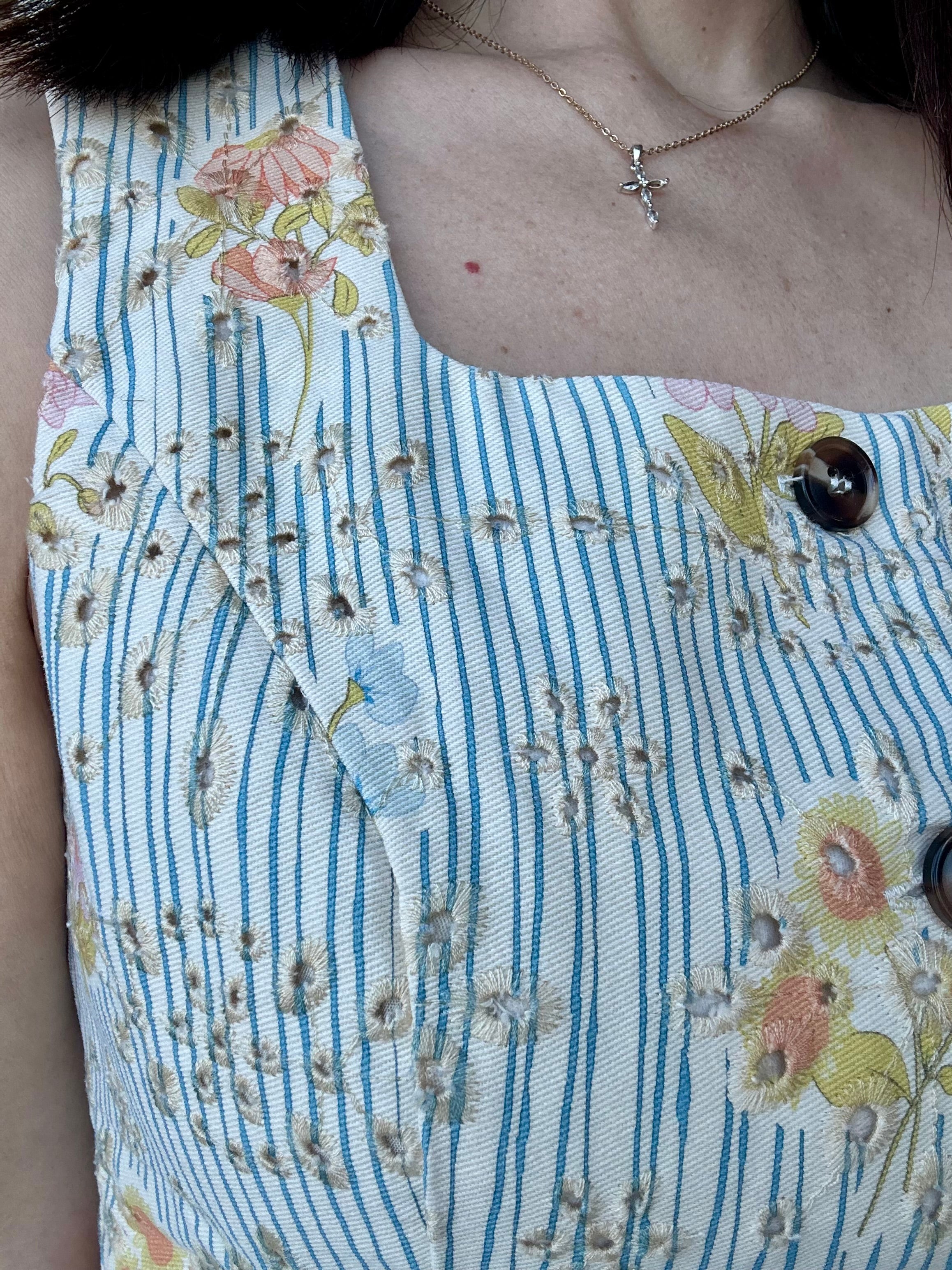 Stripes and Flowers Top