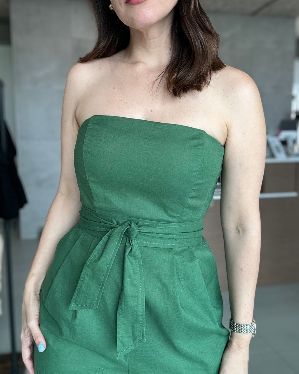 Forest Strapless Jumpsuit