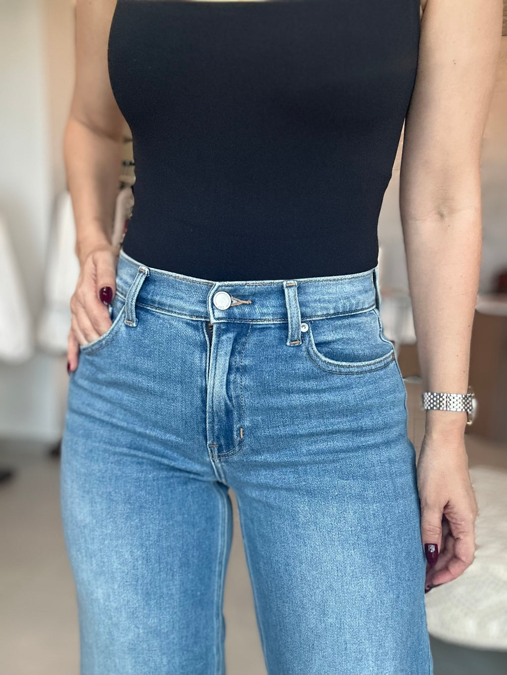 Cuffed Stretch Jean