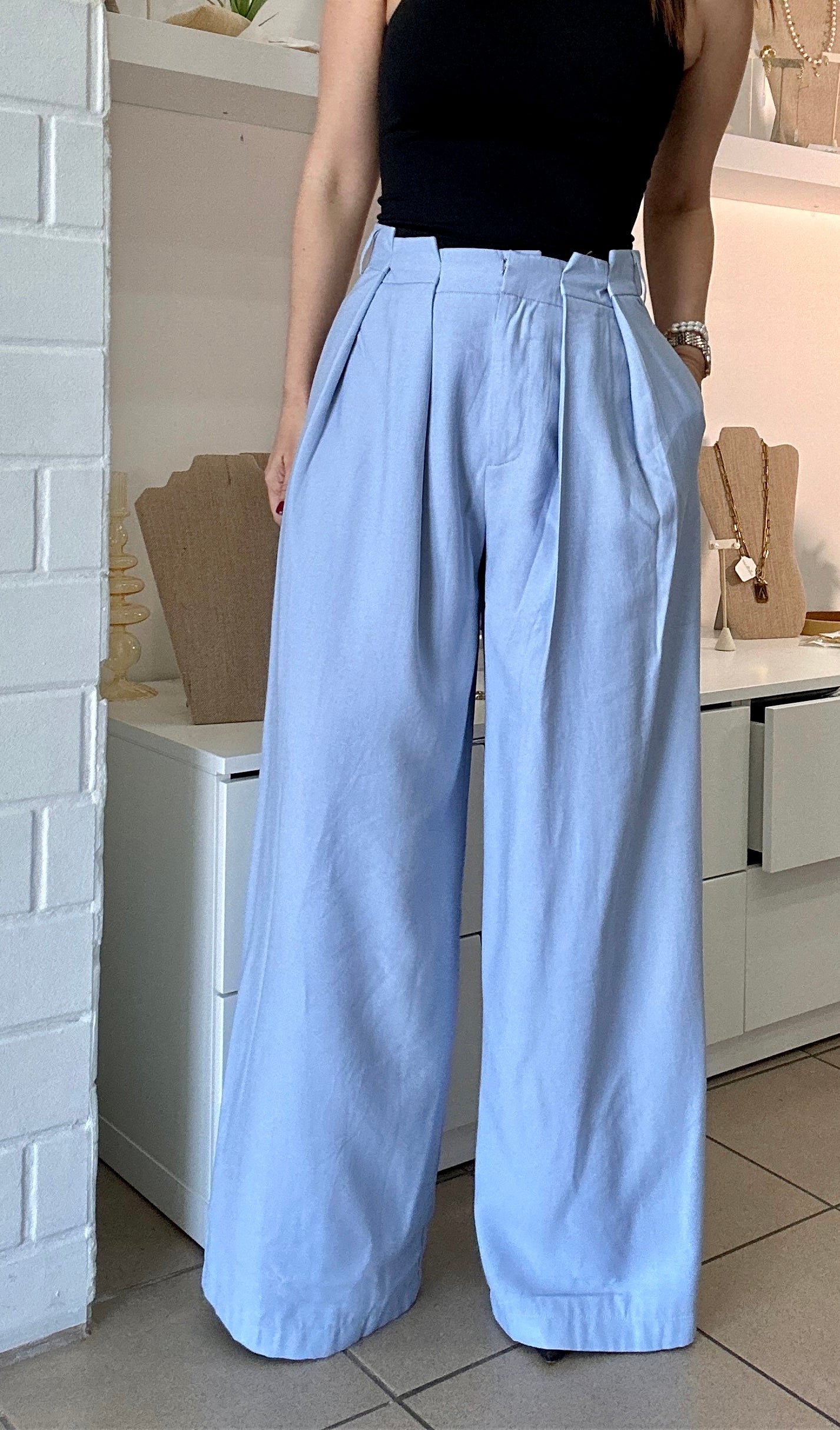 Periwinkle Wide Leg Pant