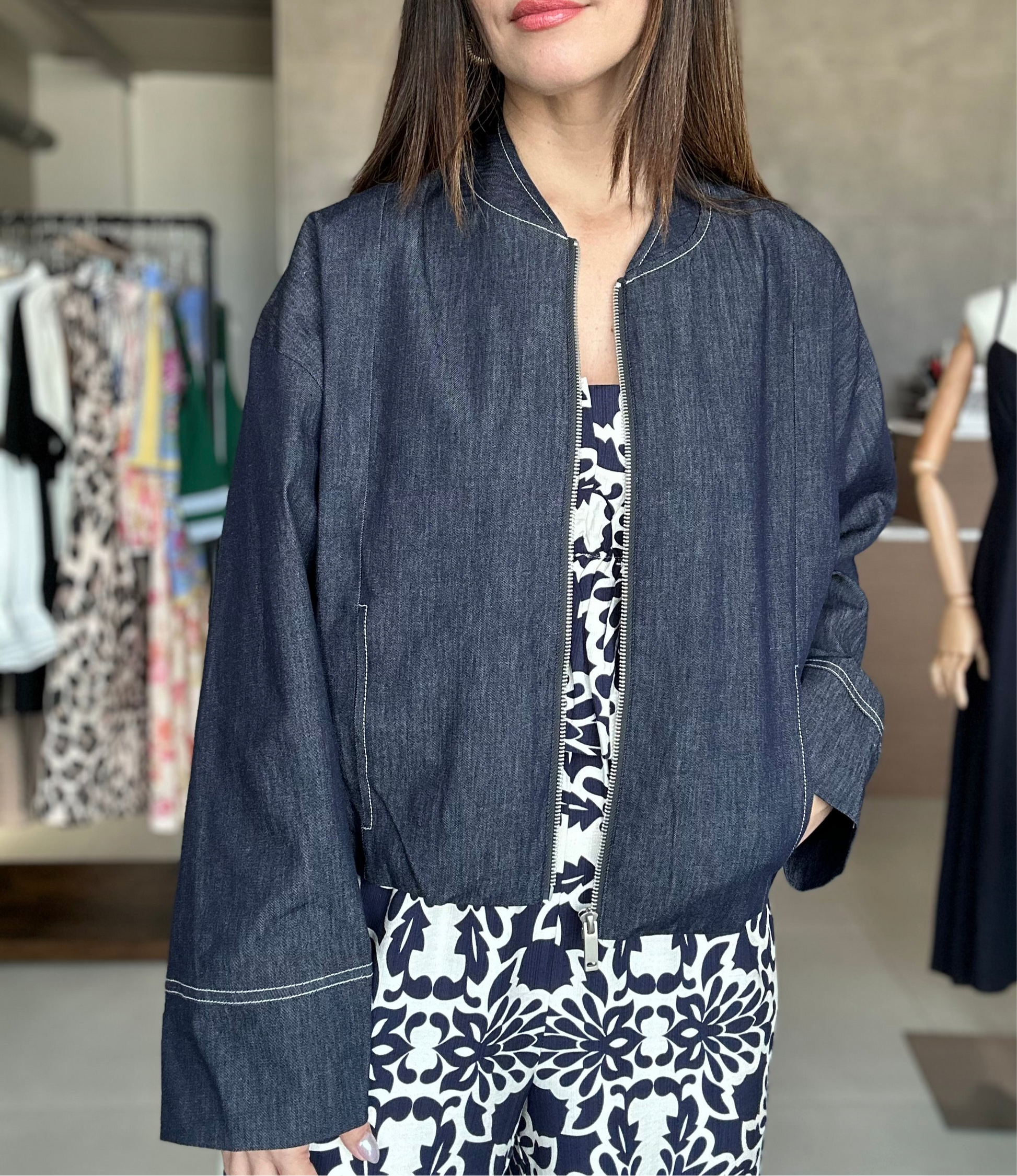 Navy Bomber Jacket