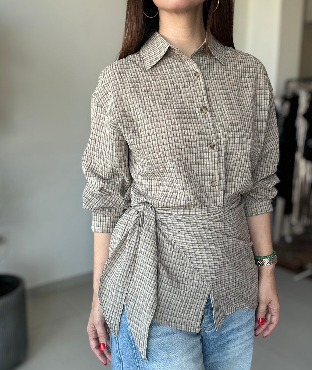 Scarf Waist Shirt