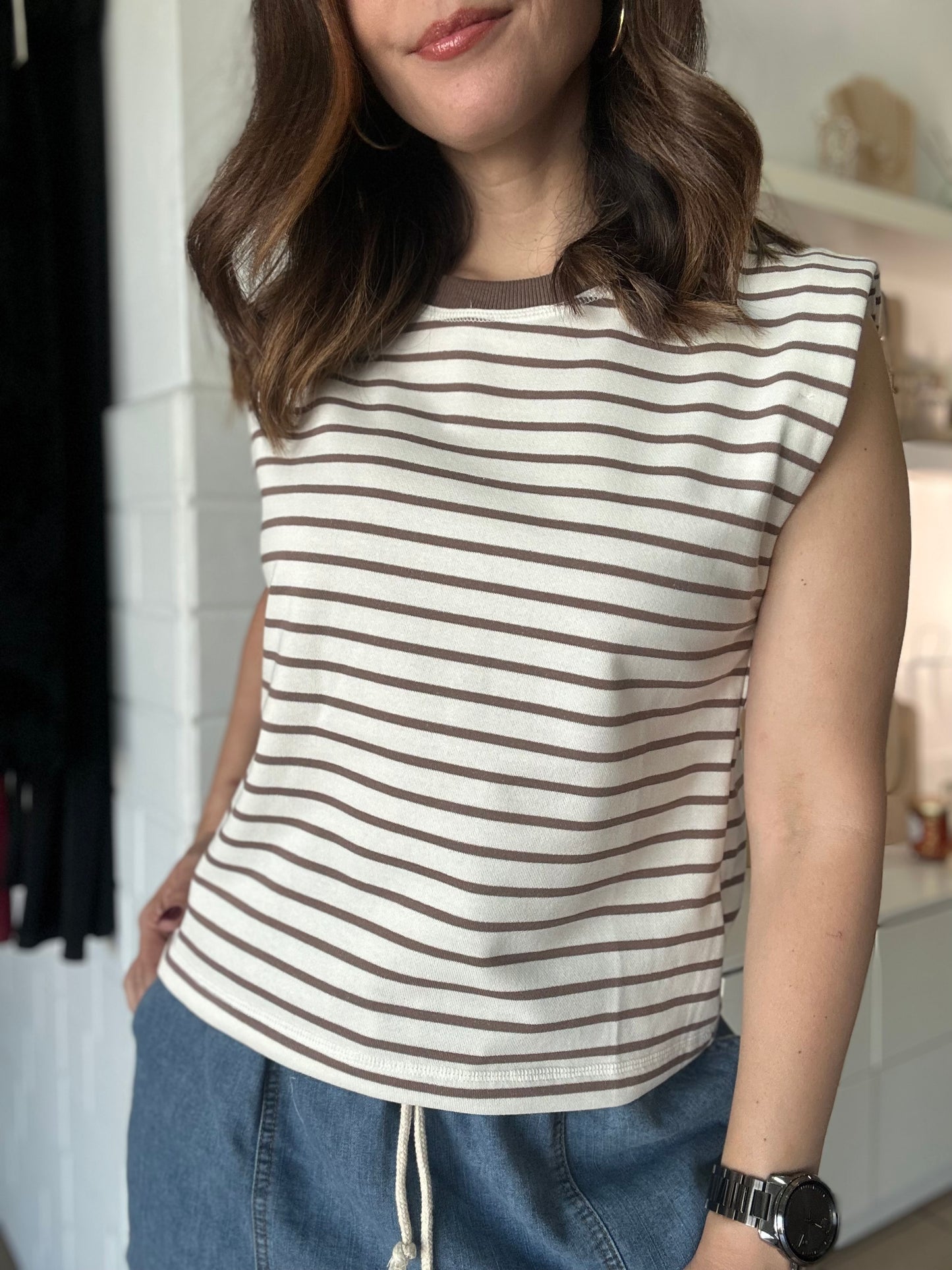 Latte Stripes T