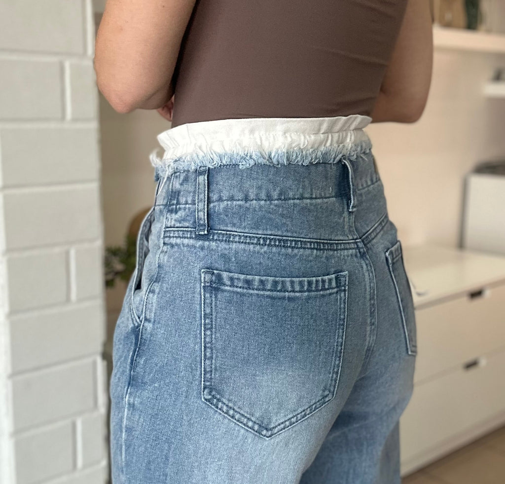 White Waistband Trouser Jean