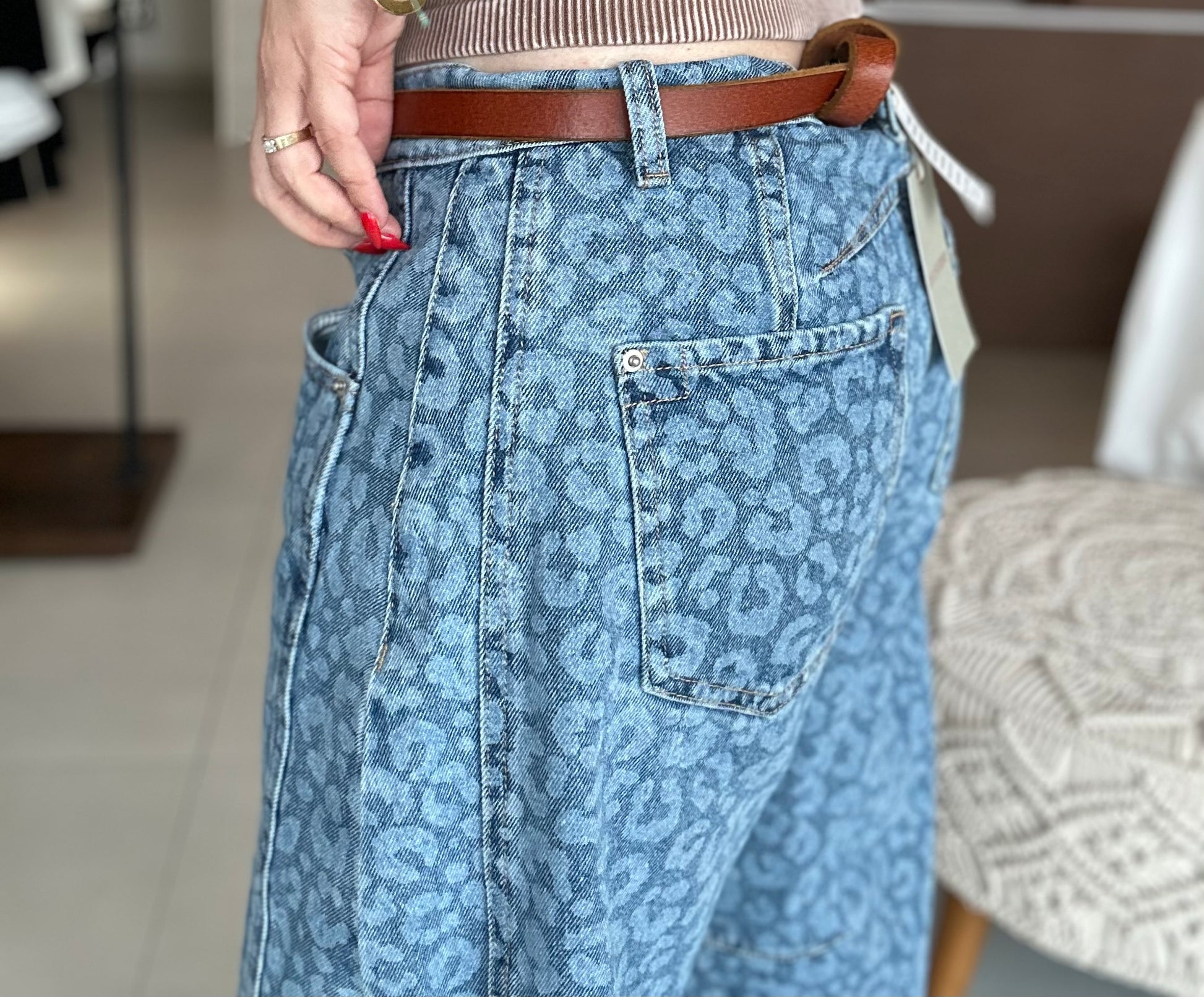 Blue Leopard Denin