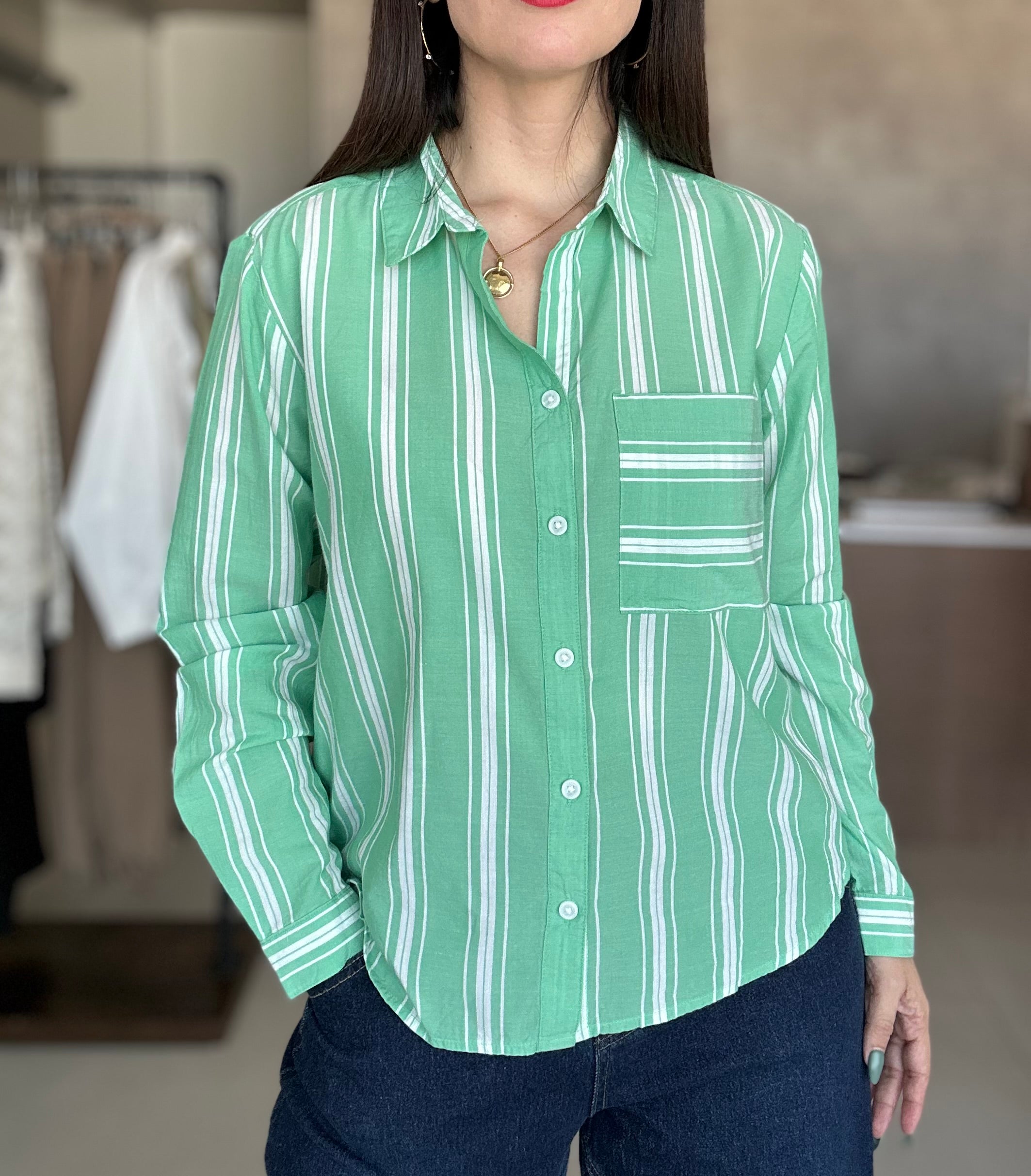 Like Feather Fabric Blouse