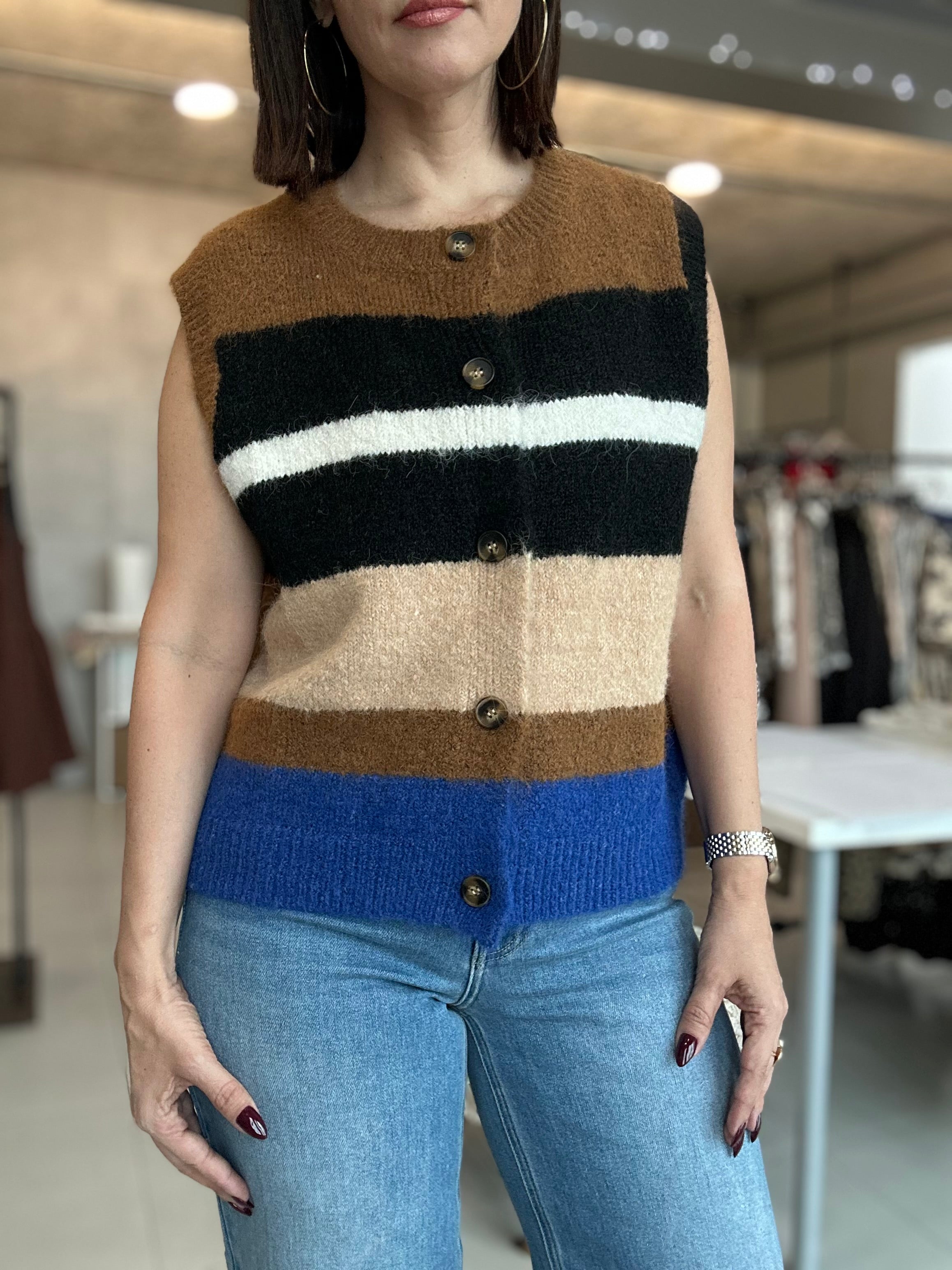 Fluffy Boxy Vest