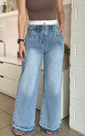 White Waistband Trouser Jean
