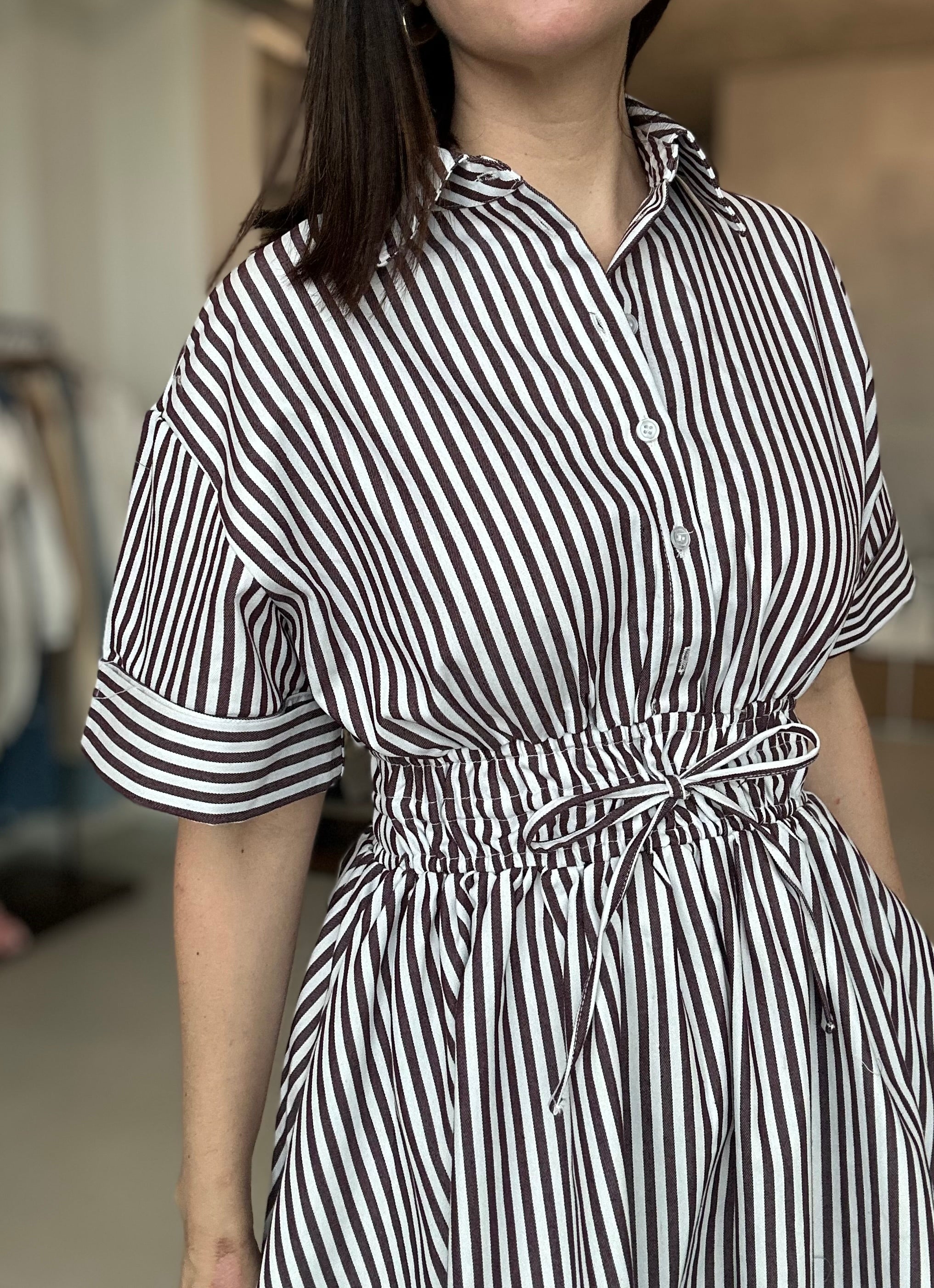 Striped Short Dress