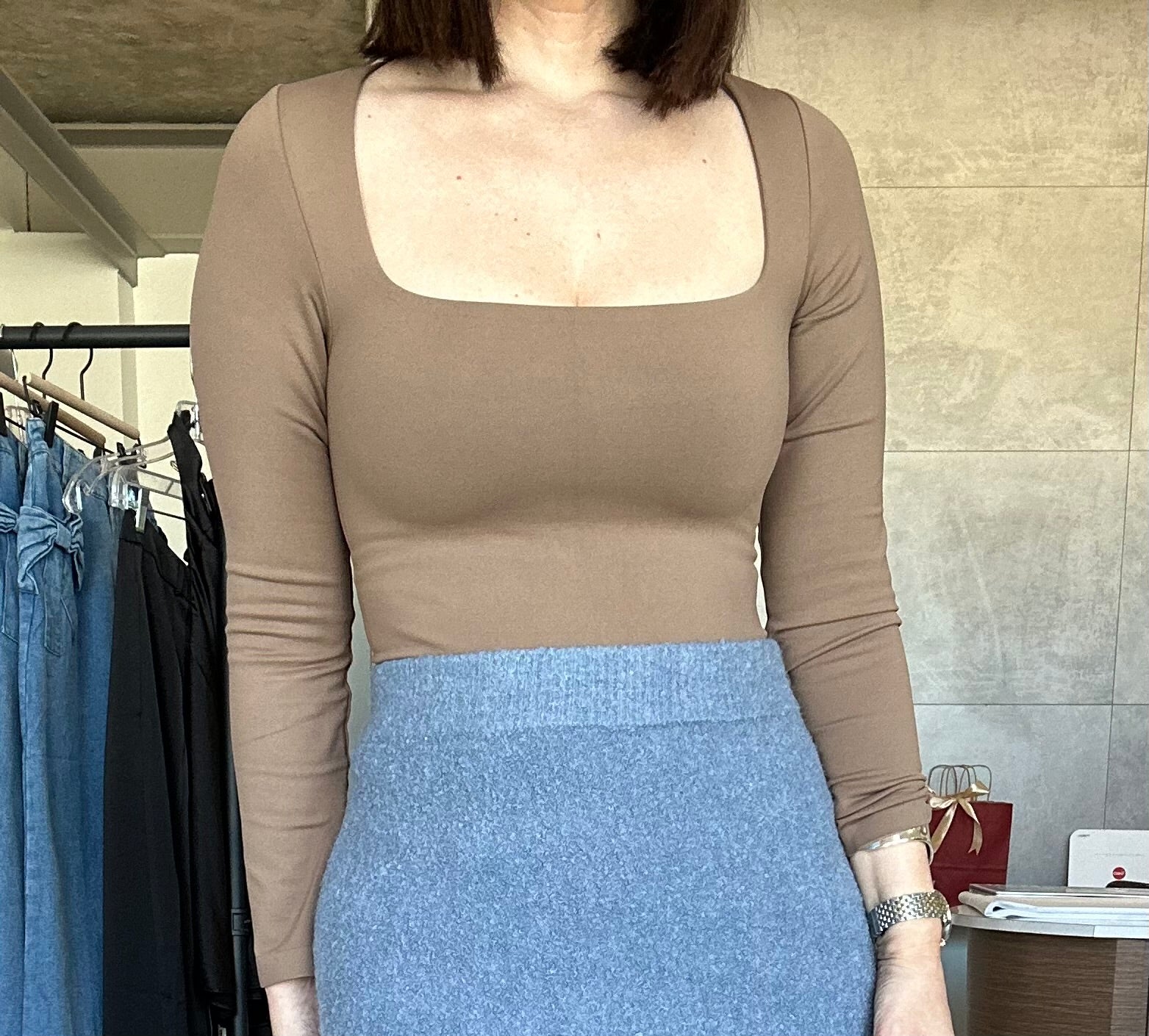 Dark Latte Long Sleeve Basic