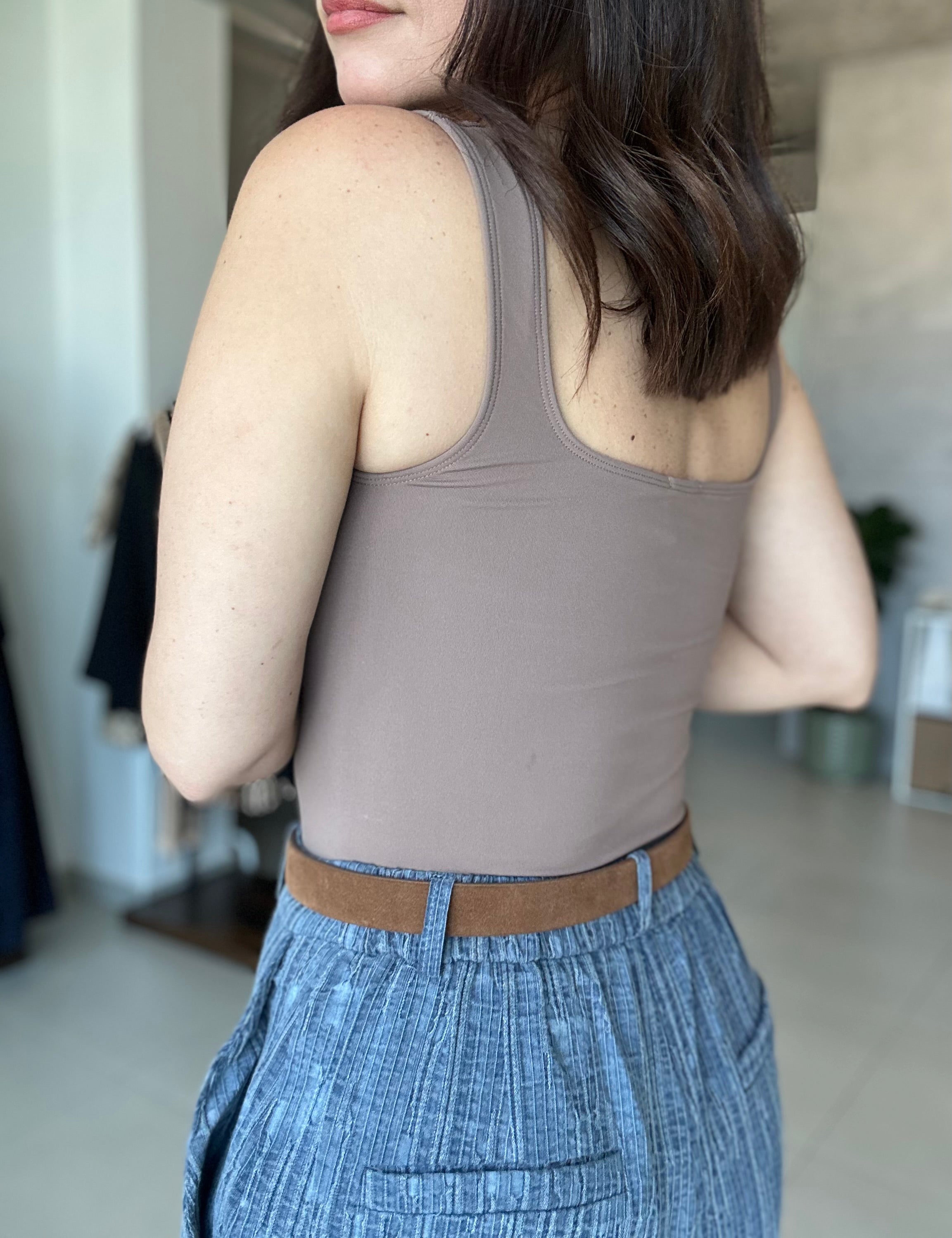 Square Neck Tank Bodysuit
