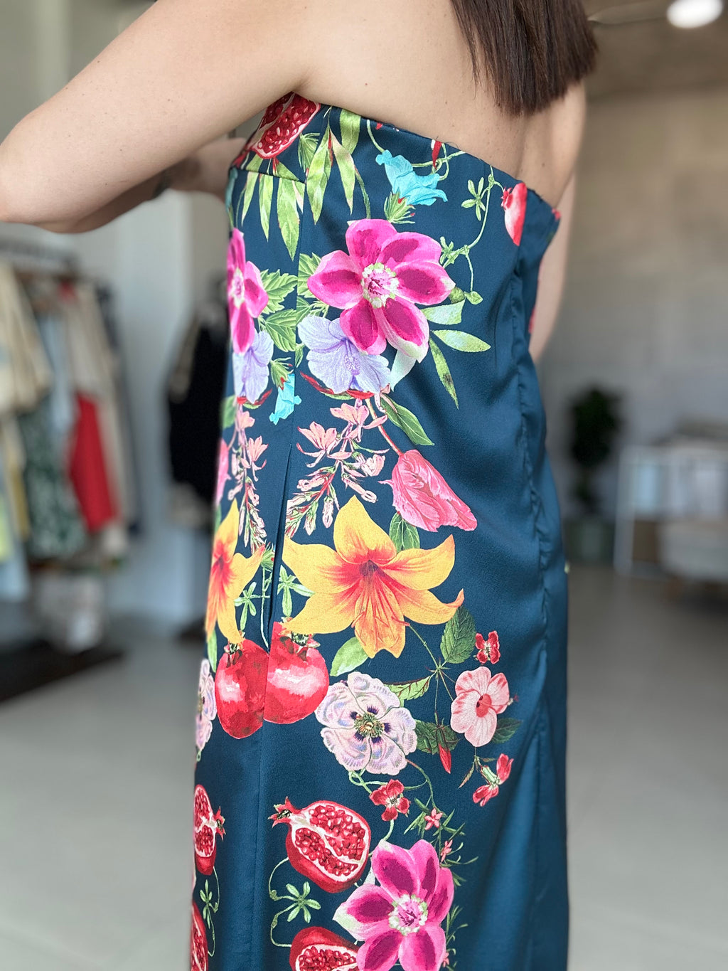 Botanical Strapless Maxi