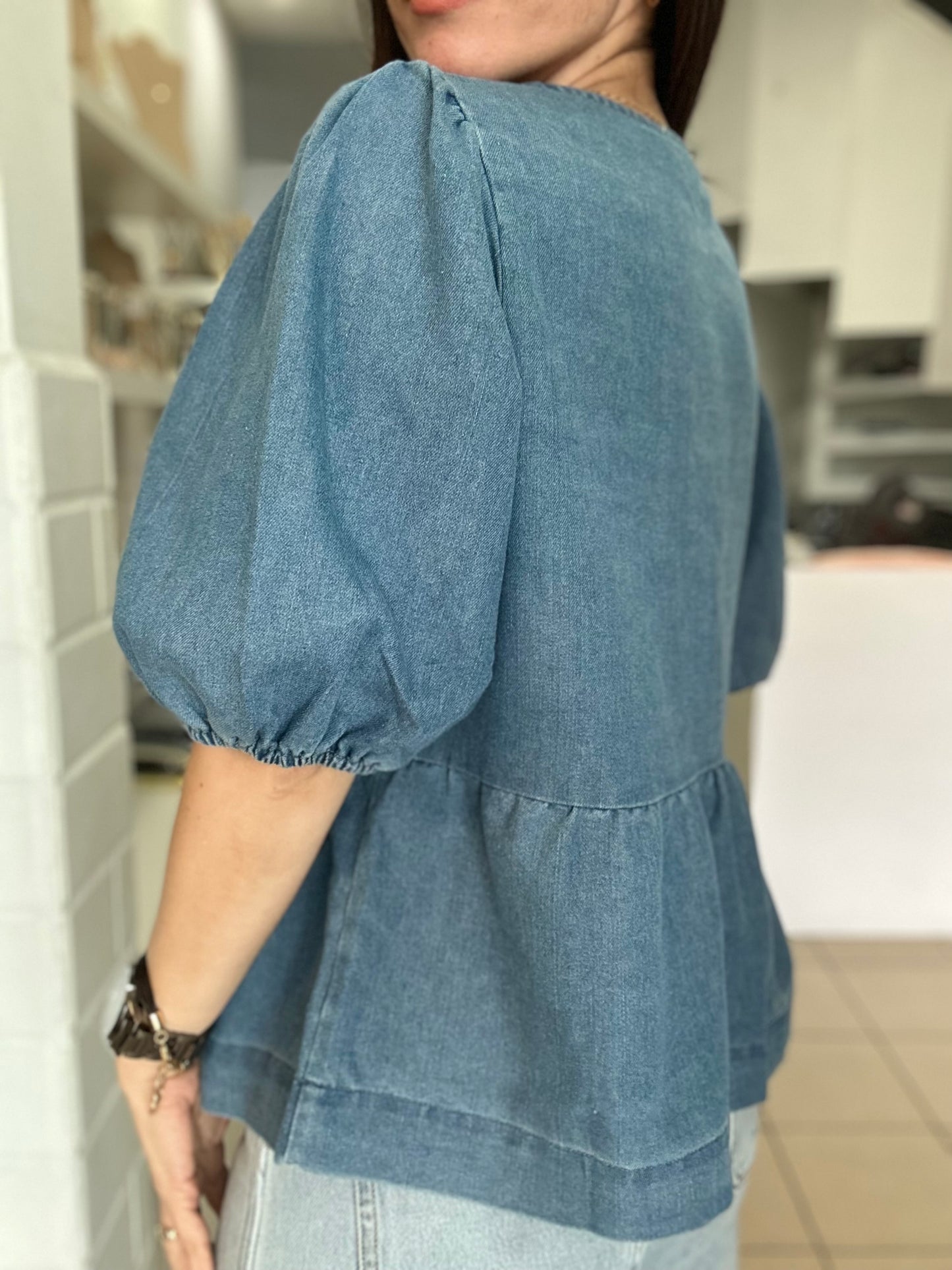 Denim Girl Top