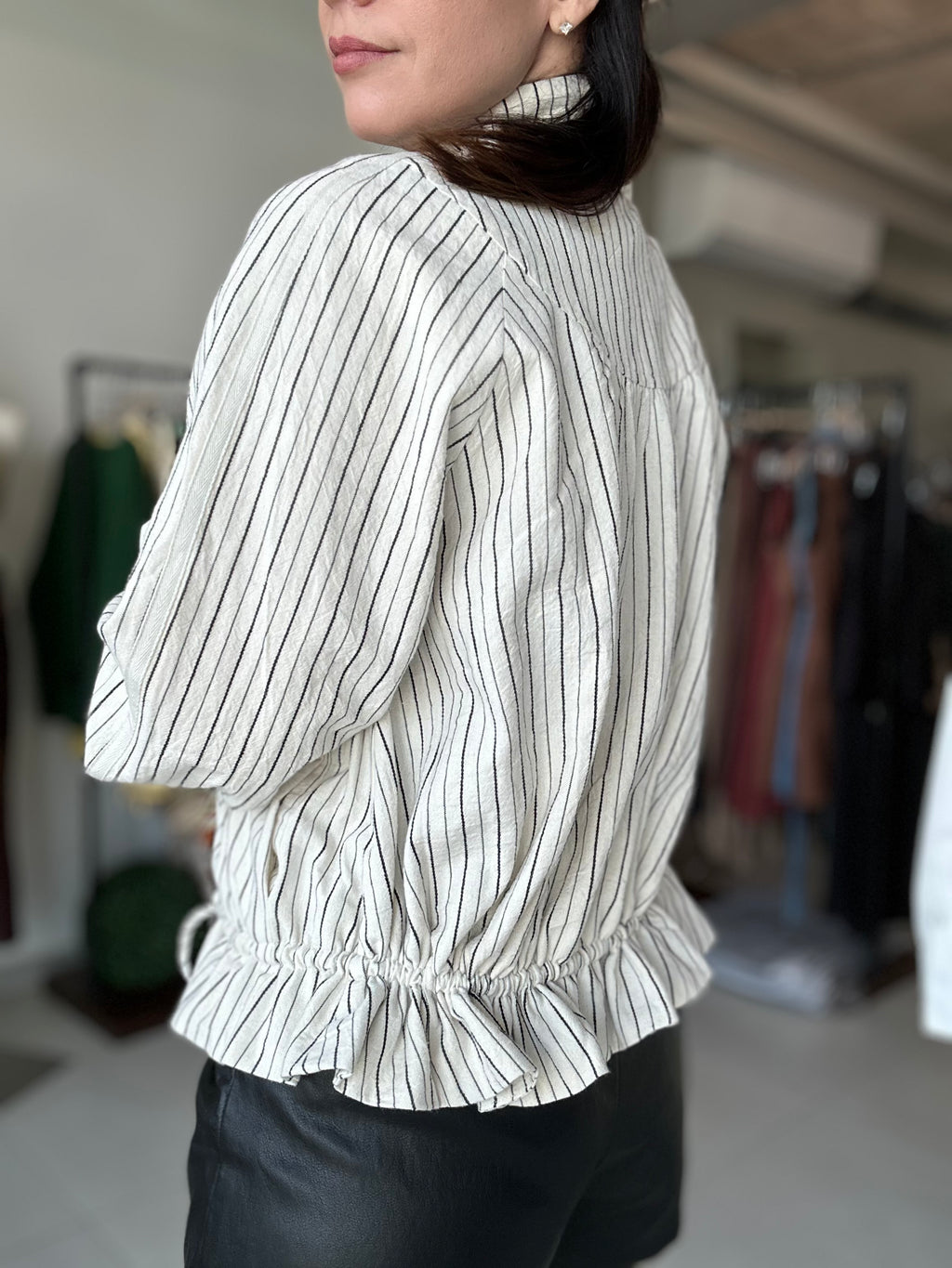 Striped Drawstring Jacket