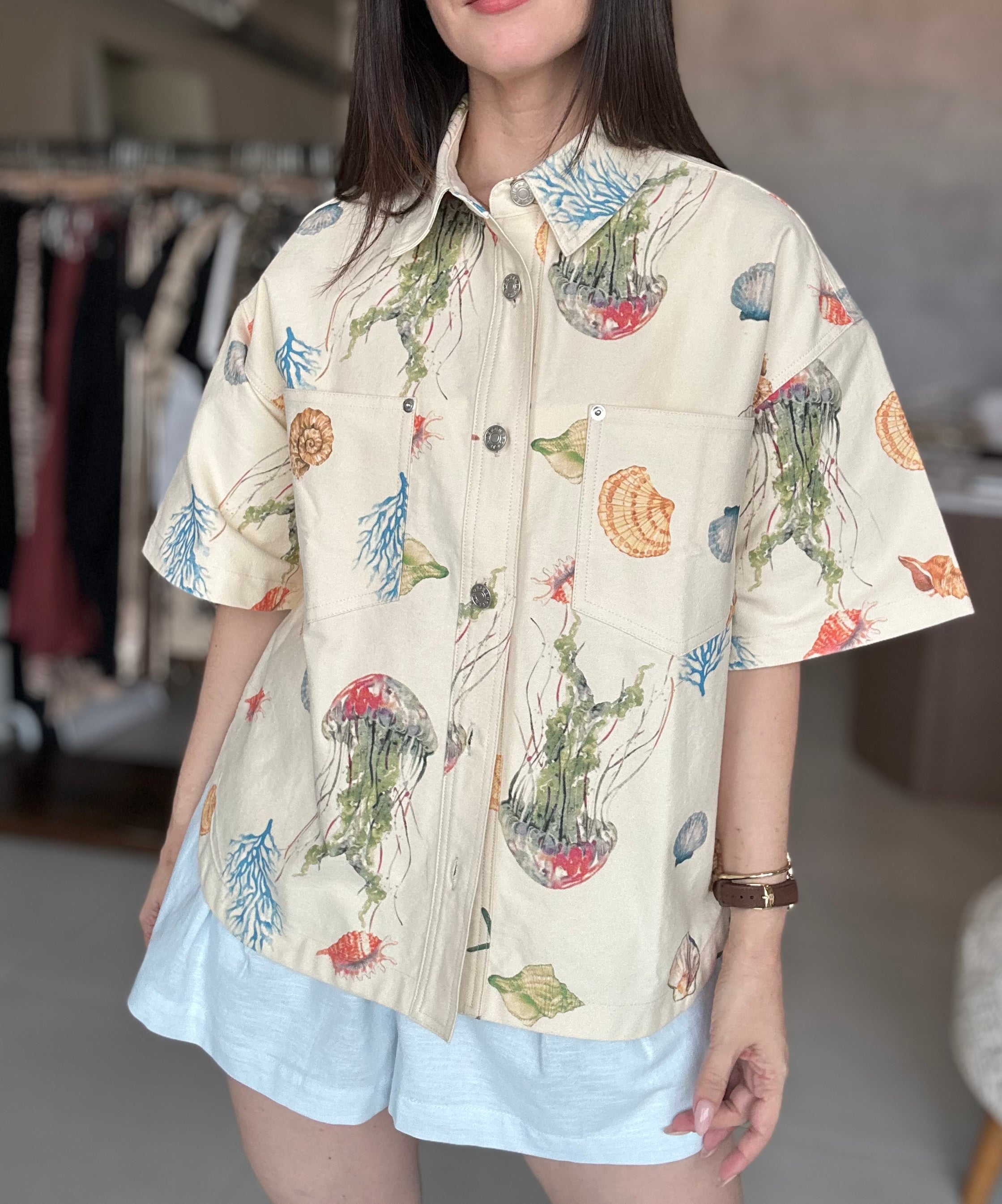 Watercolor Oversized Top