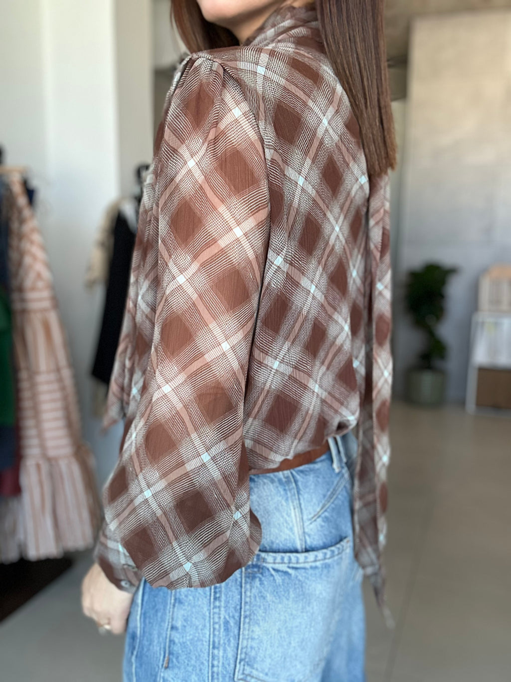 Pretty Plaid Blouse