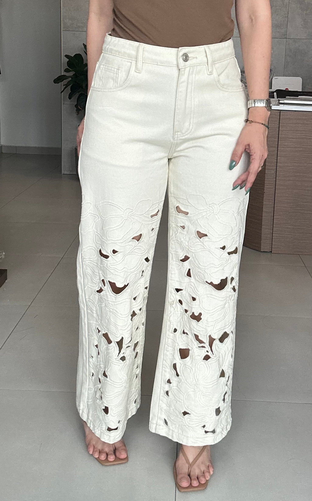 Stylish Embroidered Denim