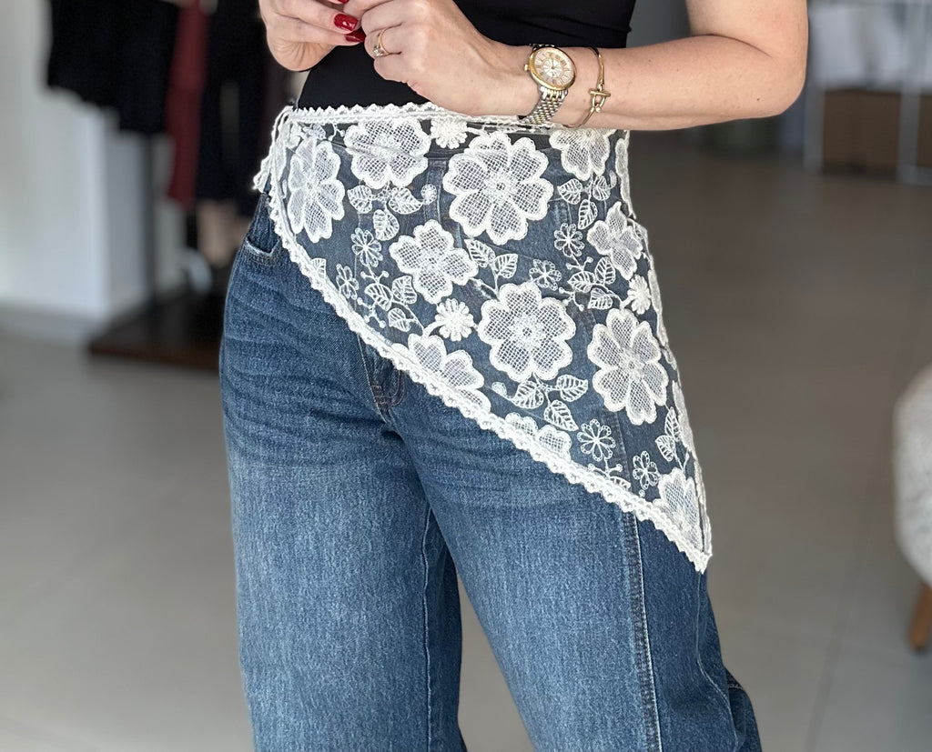 Embroidered Wrap Scarf