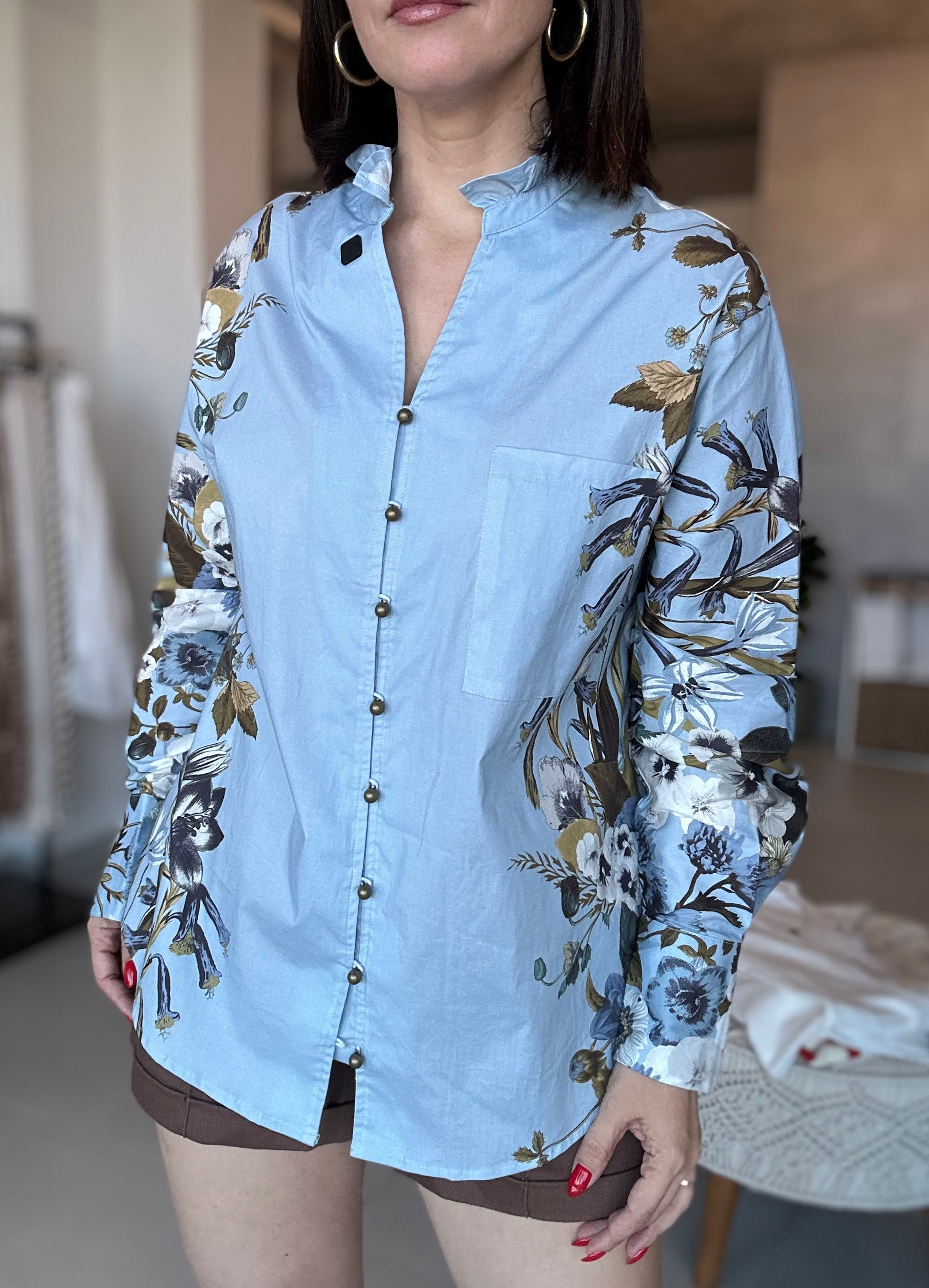 Blue Automn Blouse