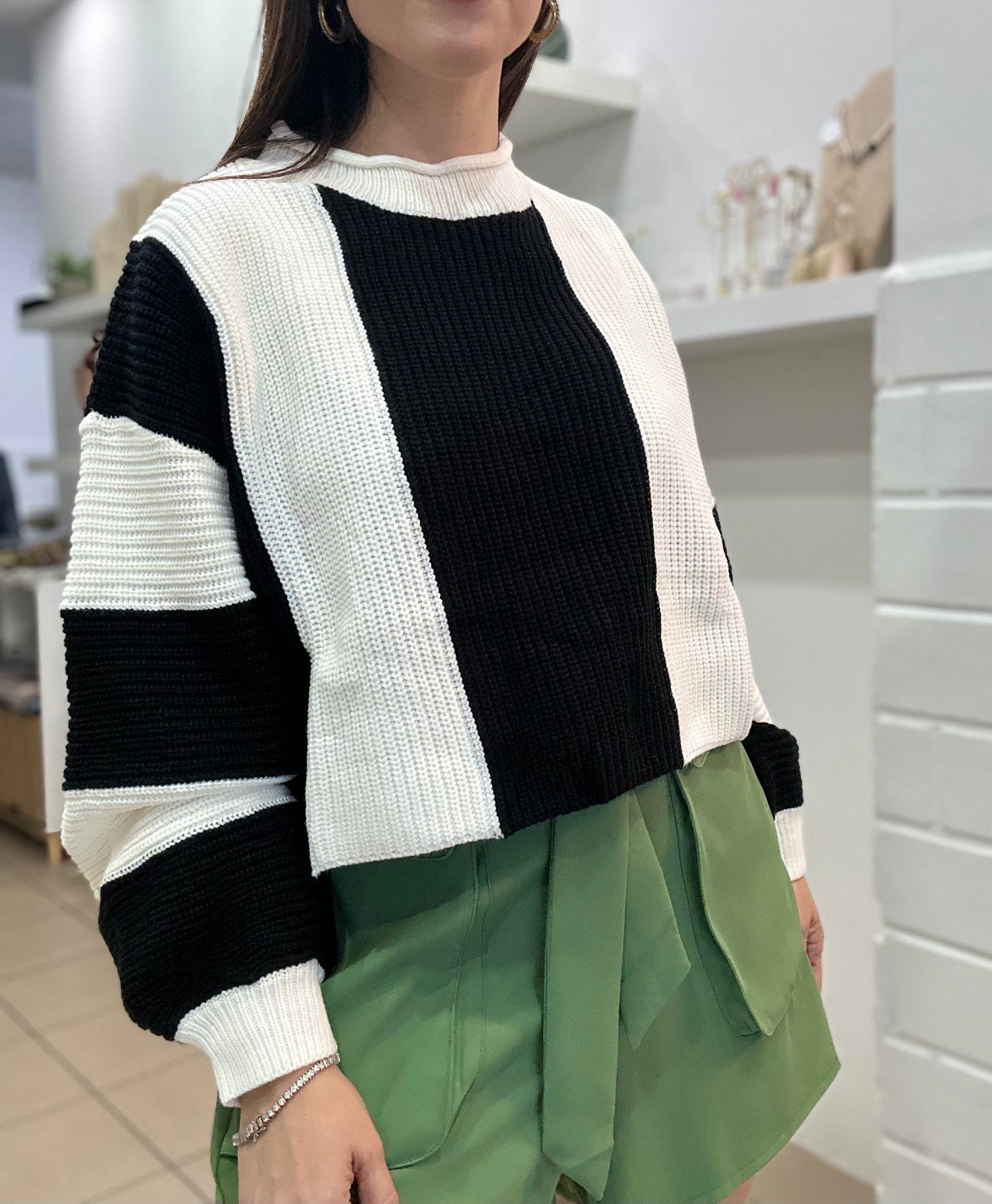 Color Block Sweter
