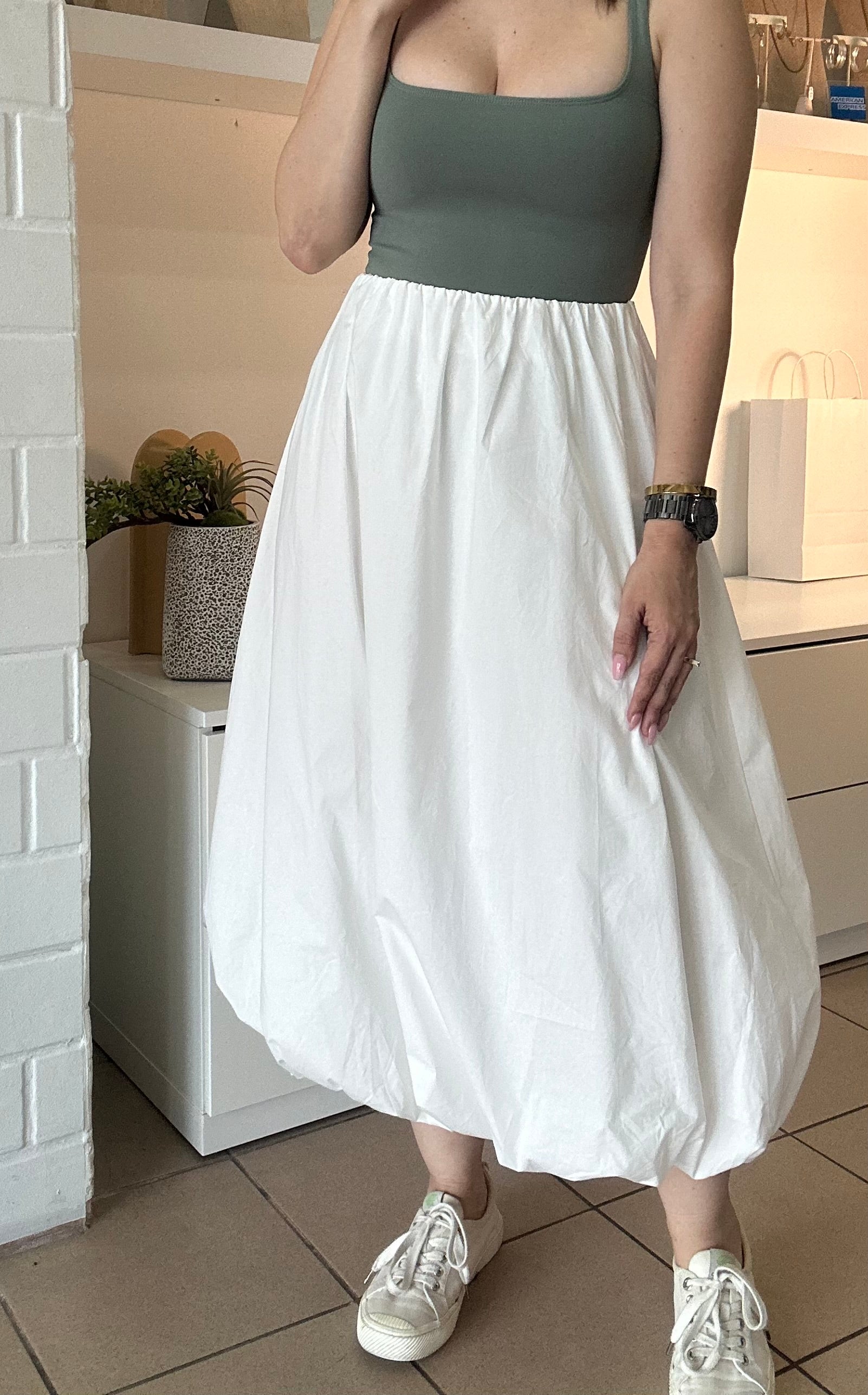 White Bubble Skirt