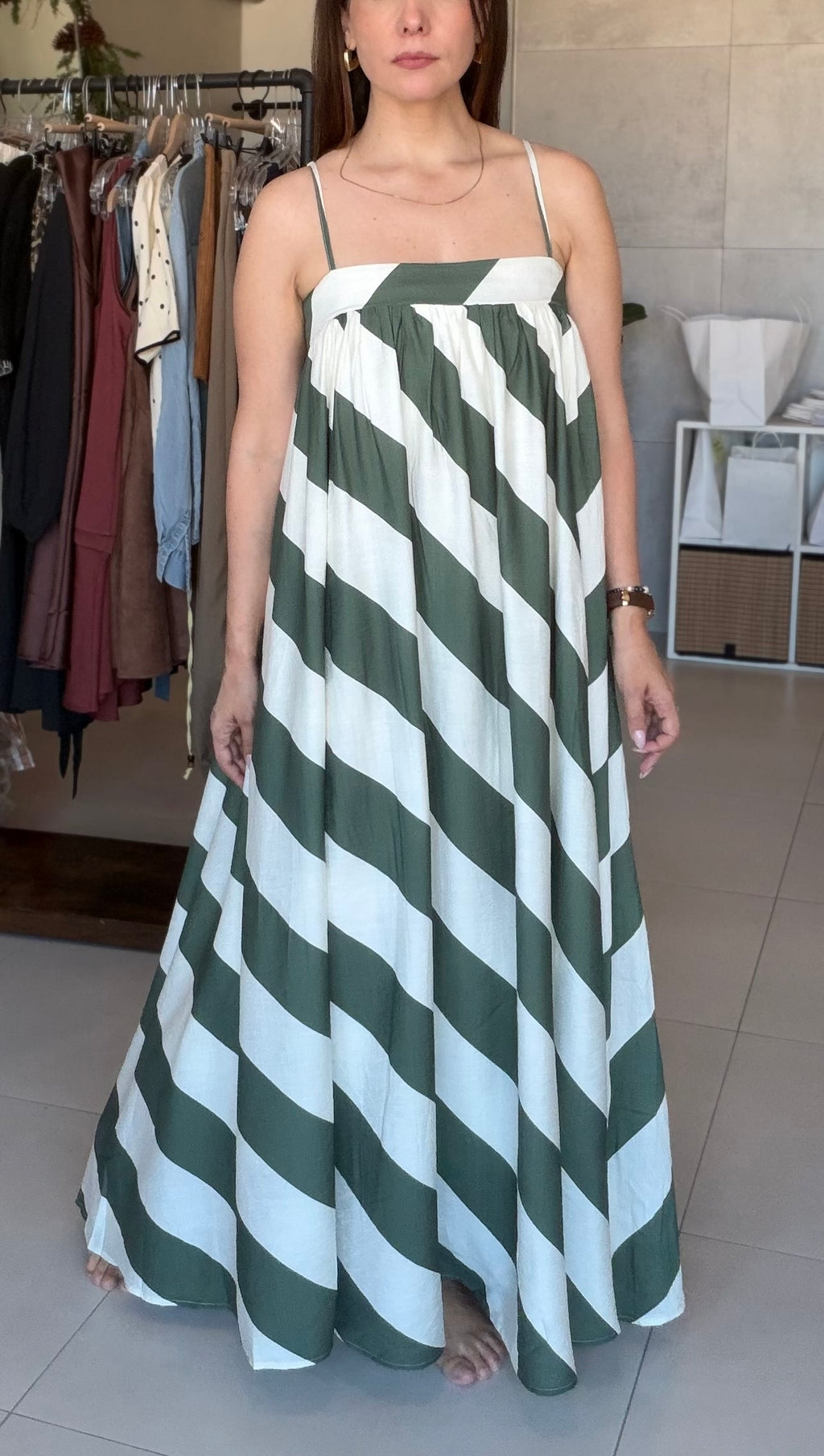 Diagonal Stripes  Maxi