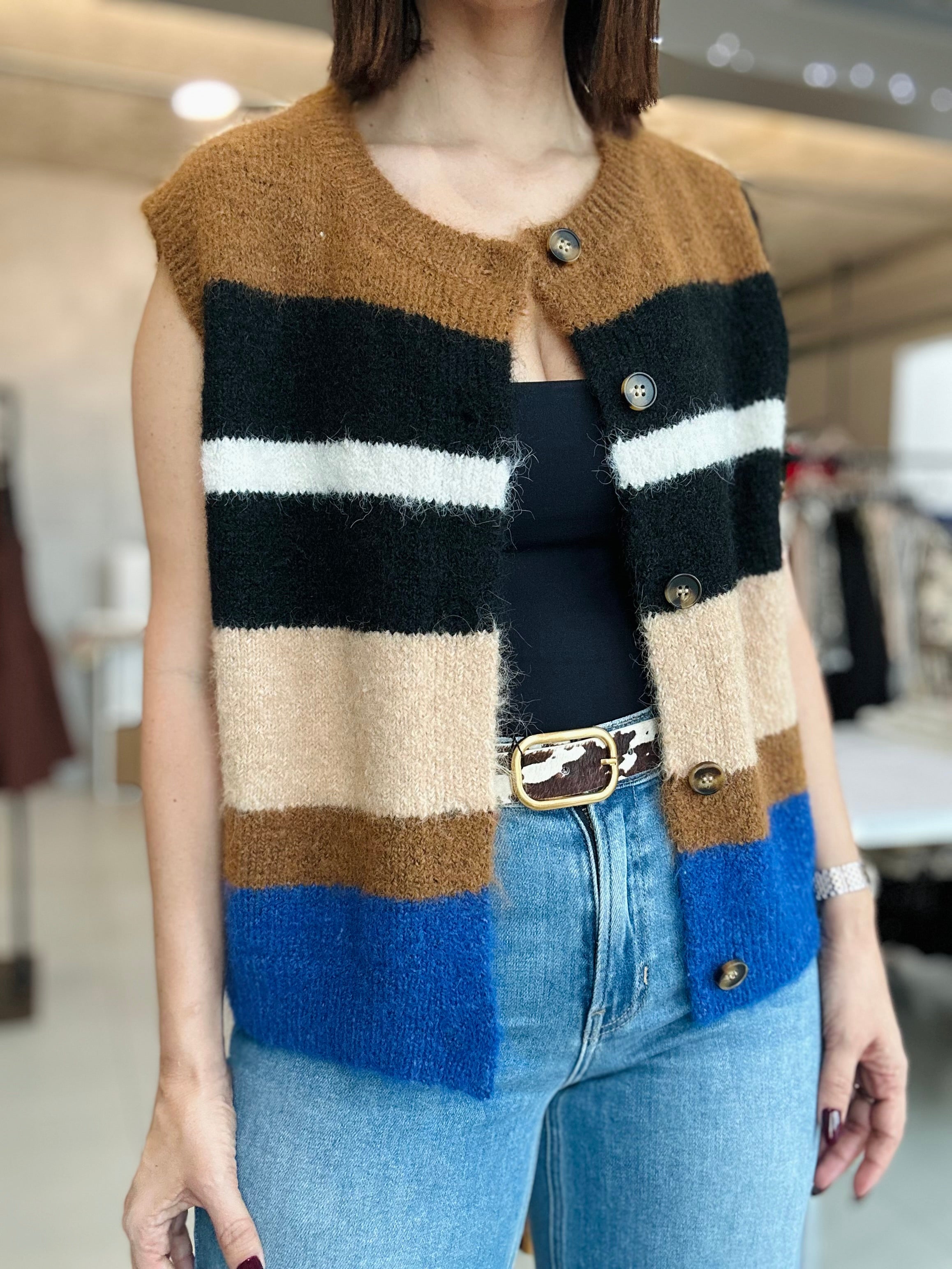 Fluffy Boxy Vest