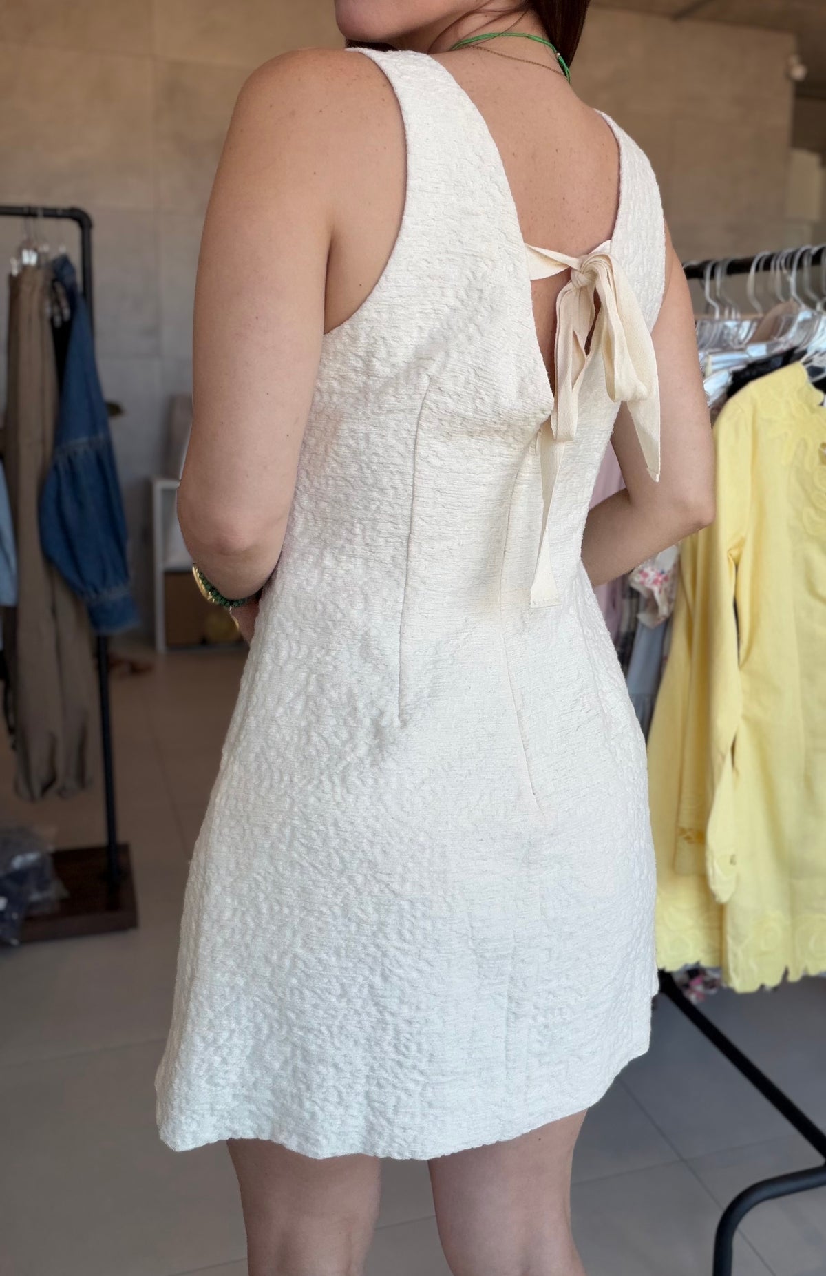 V-Back Tie Dress