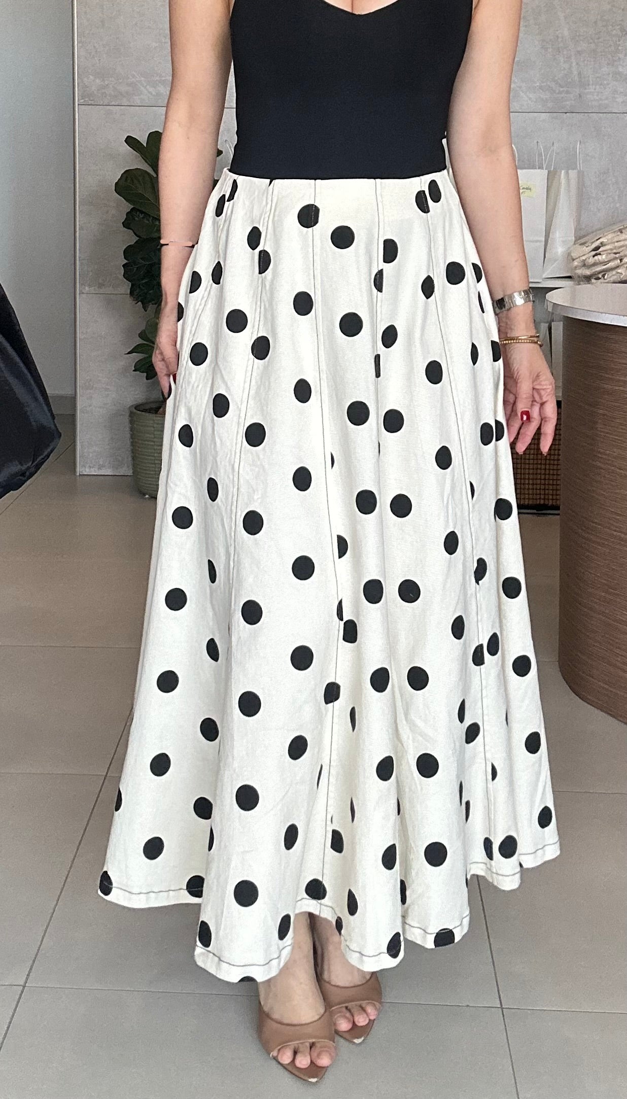 Polka Panel Skirt