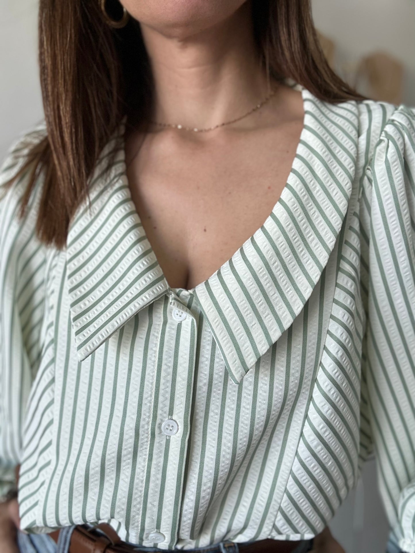 Spring Stripped Blouse (Oversized)